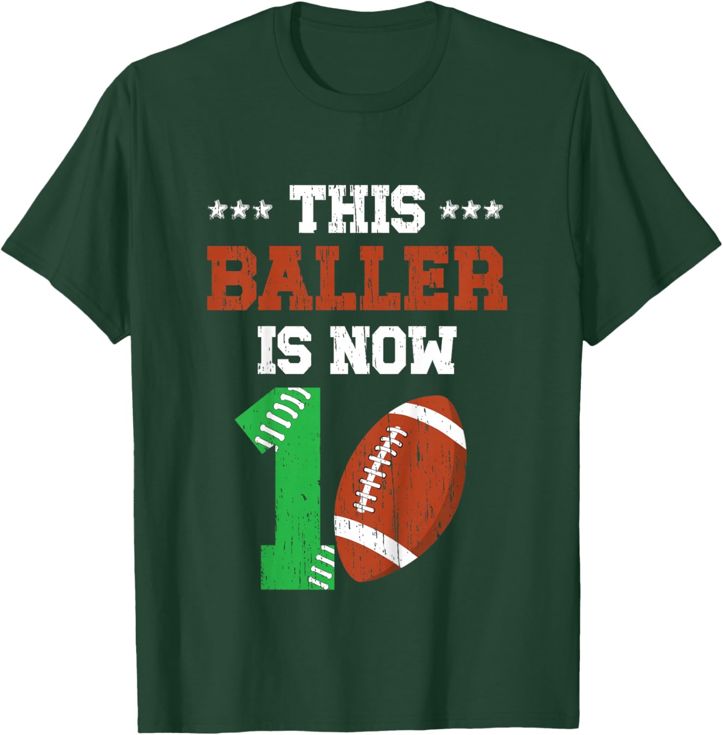 Kids 1st Birthday Party Football Boy One Year Old Football Player T-Shirt - T-Shirt | Forest