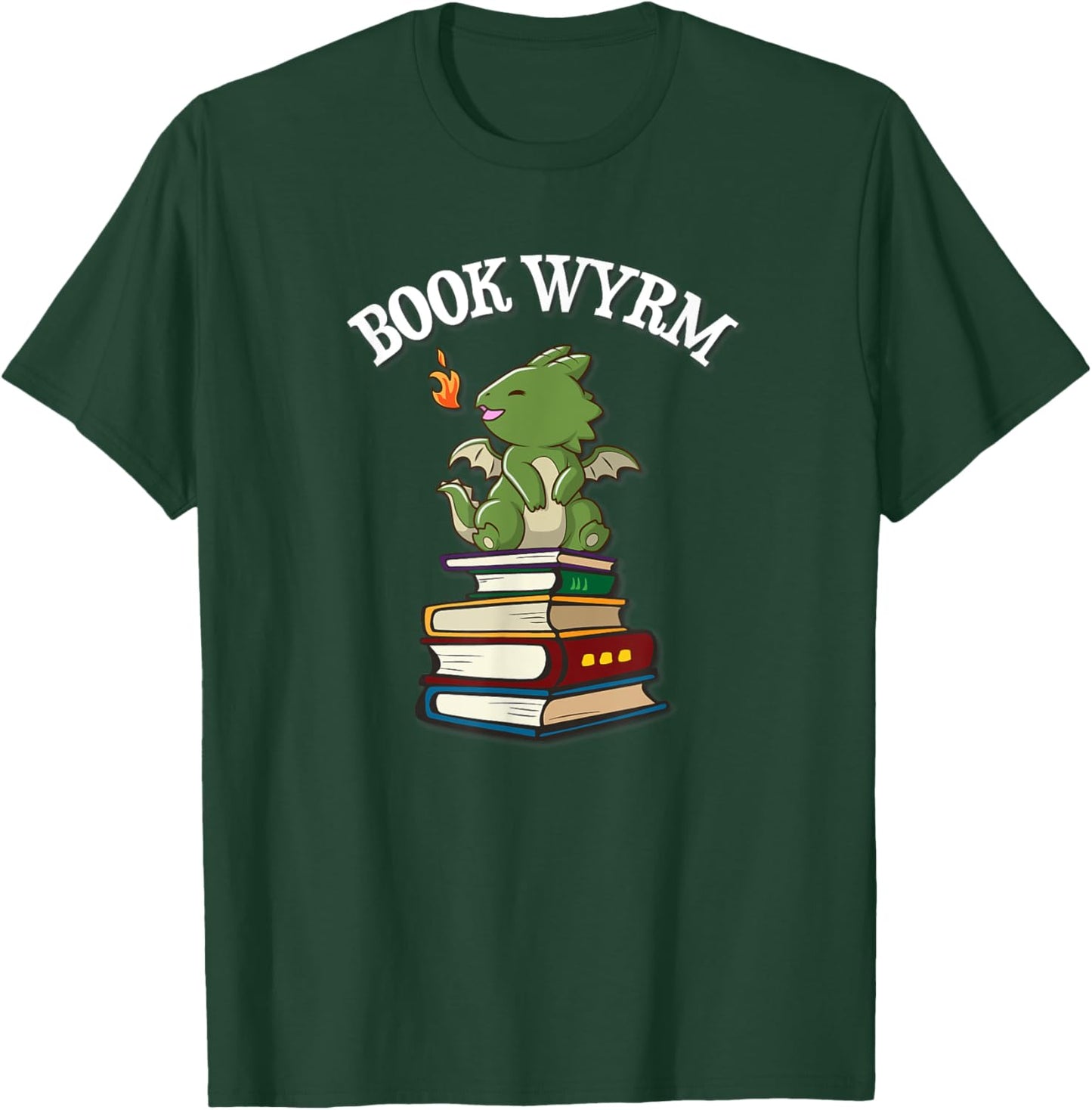 Funny Book Wyrm Cute Kawaii Book Dragon Lover T-Shirt - T-Shirt | Forest