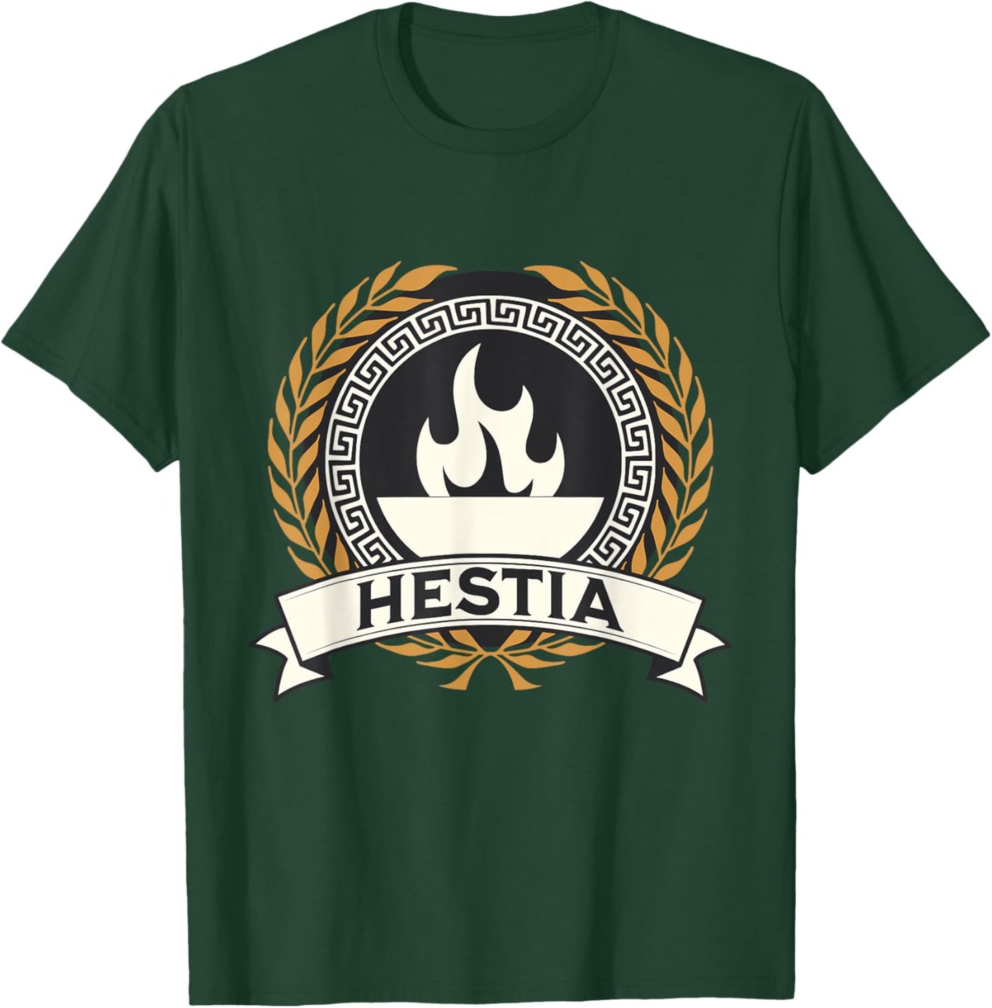 Hestia Ancient Greek Goddess Symbol T-Shirt - T-Shirt | Forest