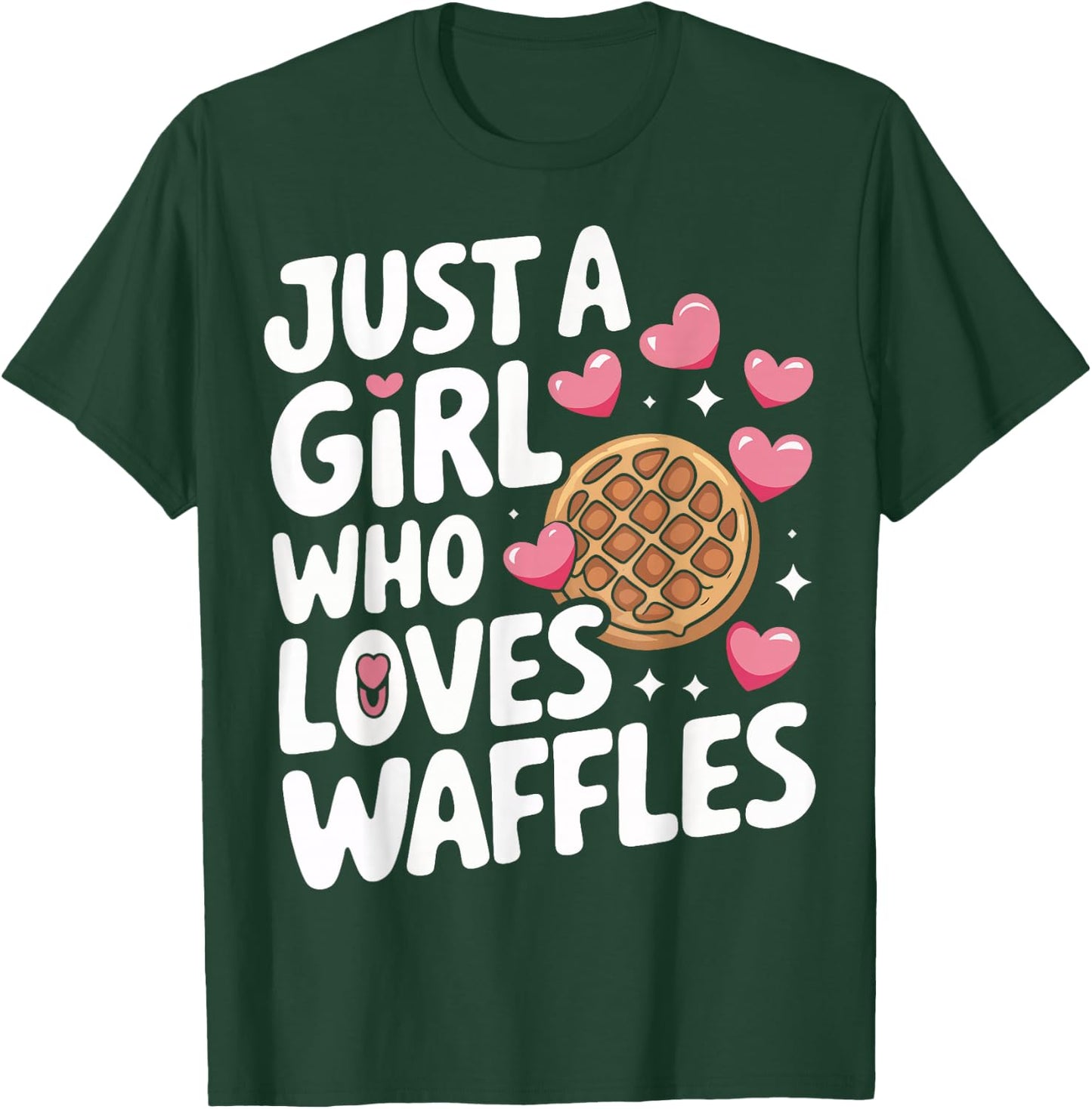 Waffles Just A Girl Who Loves Waffles T-Shirt - T-Shirt | Forest