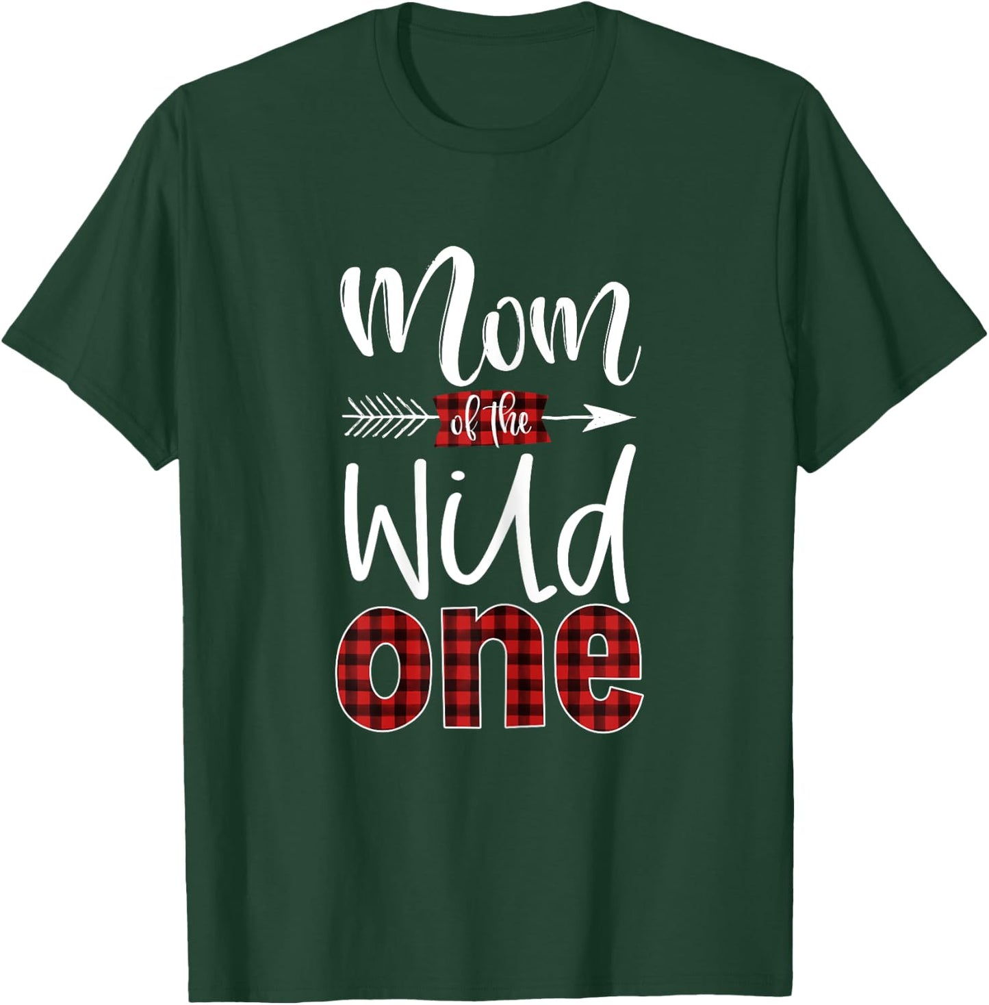 Mom of the Wild One Shirt Plaid Lumberjack 1st Birthday T-Shirt - T-Shirt | Forest