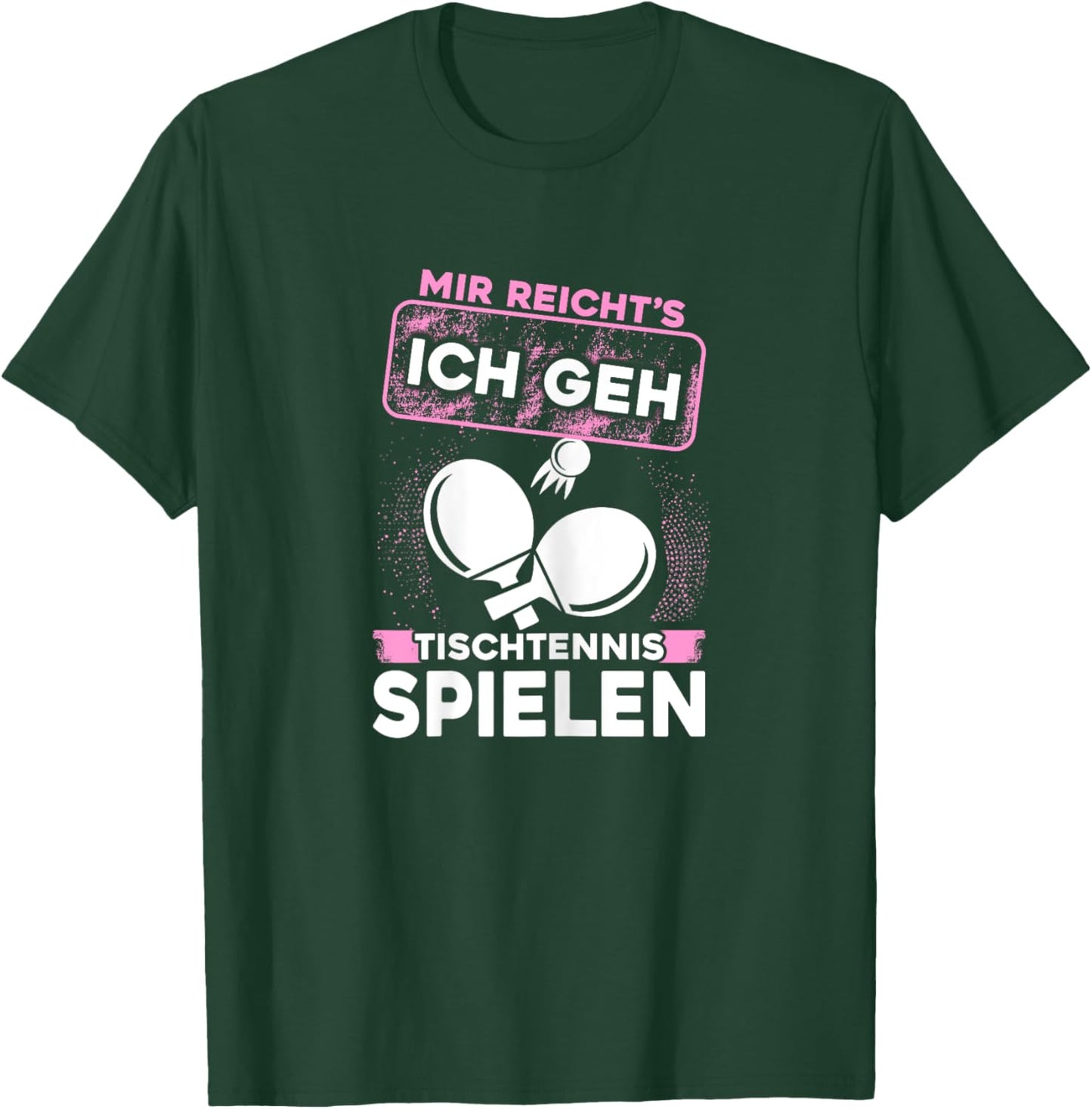 Damen Tischtennis Tischtennisschläger Tischtennisball Frauen T-Shirt - T-Shirt | Forest