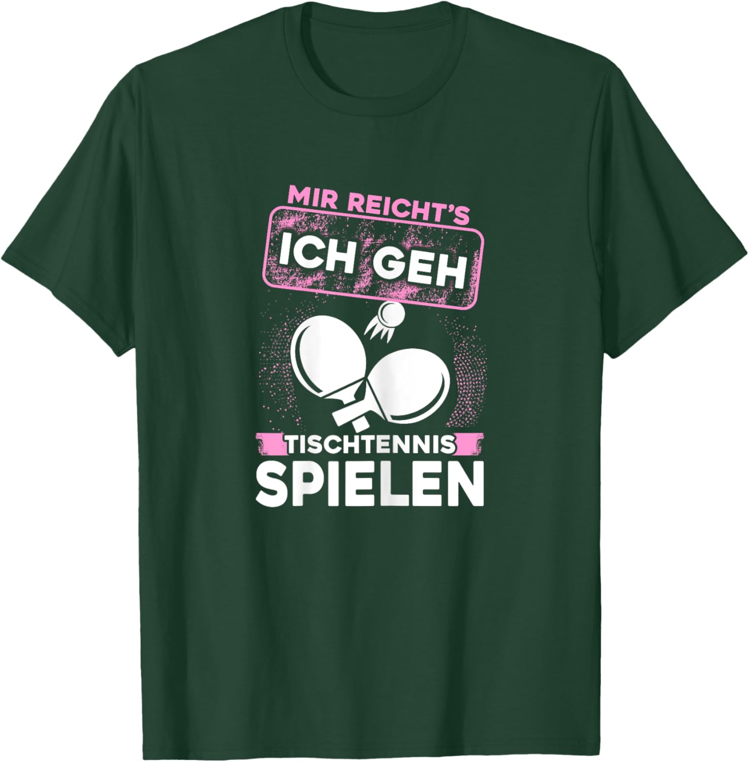 Damen Tischtennis Tischtennisschläger Tischtennisball Frauen T-Shirt - T-Shirt | Forest