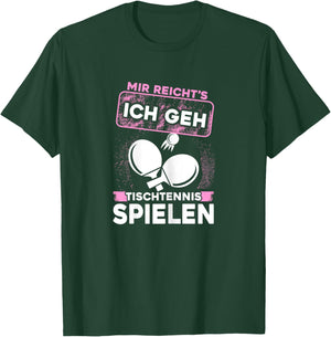 Damen Tischtennis Tischtennisschläger Tischtennisball Frauen T-Shirt - T-Shirt | Forest
