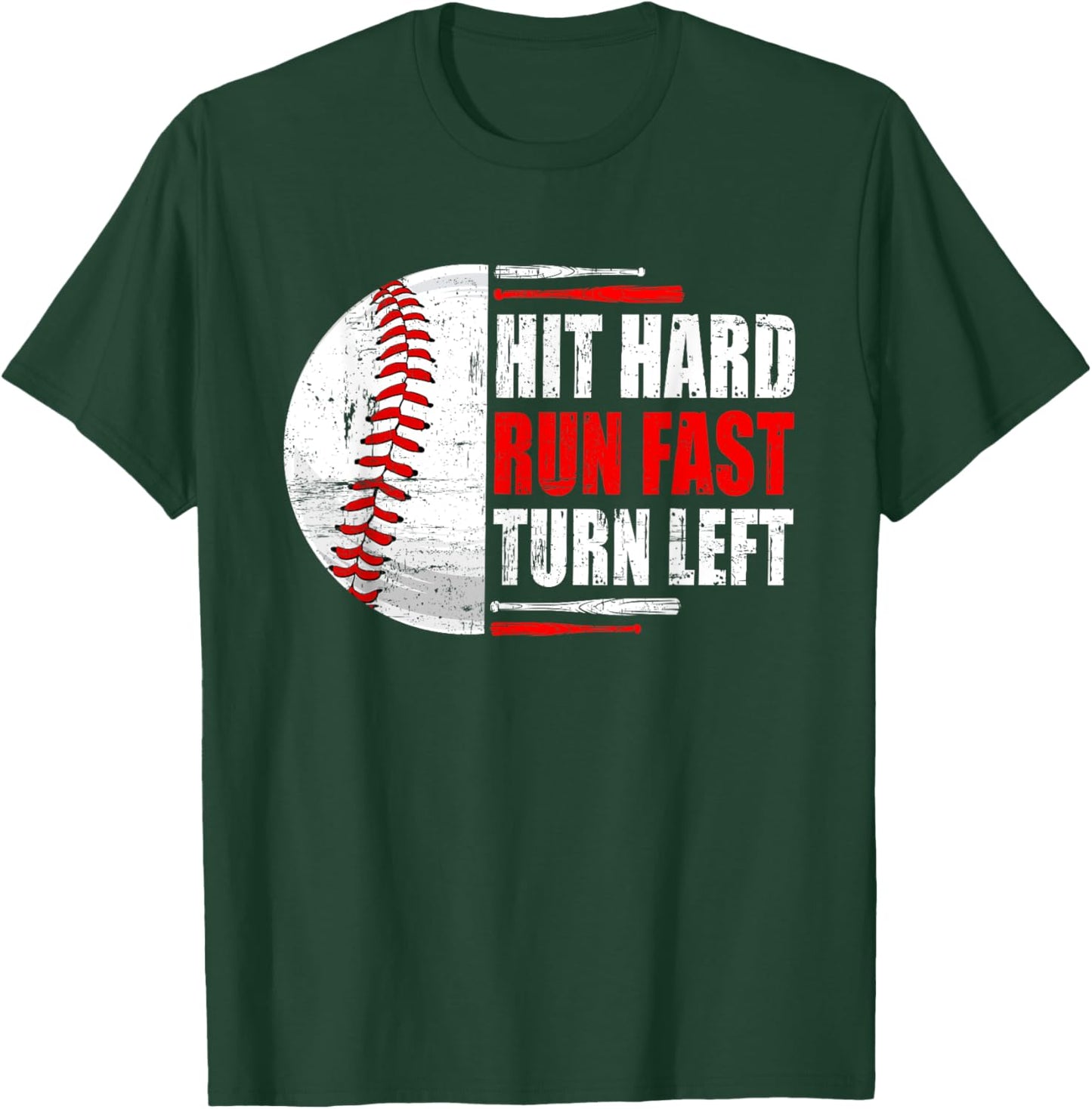 Vintage Baseball Lover Player Graphic Funny For Boys Men T-Shirt - T-Shirt | Forest