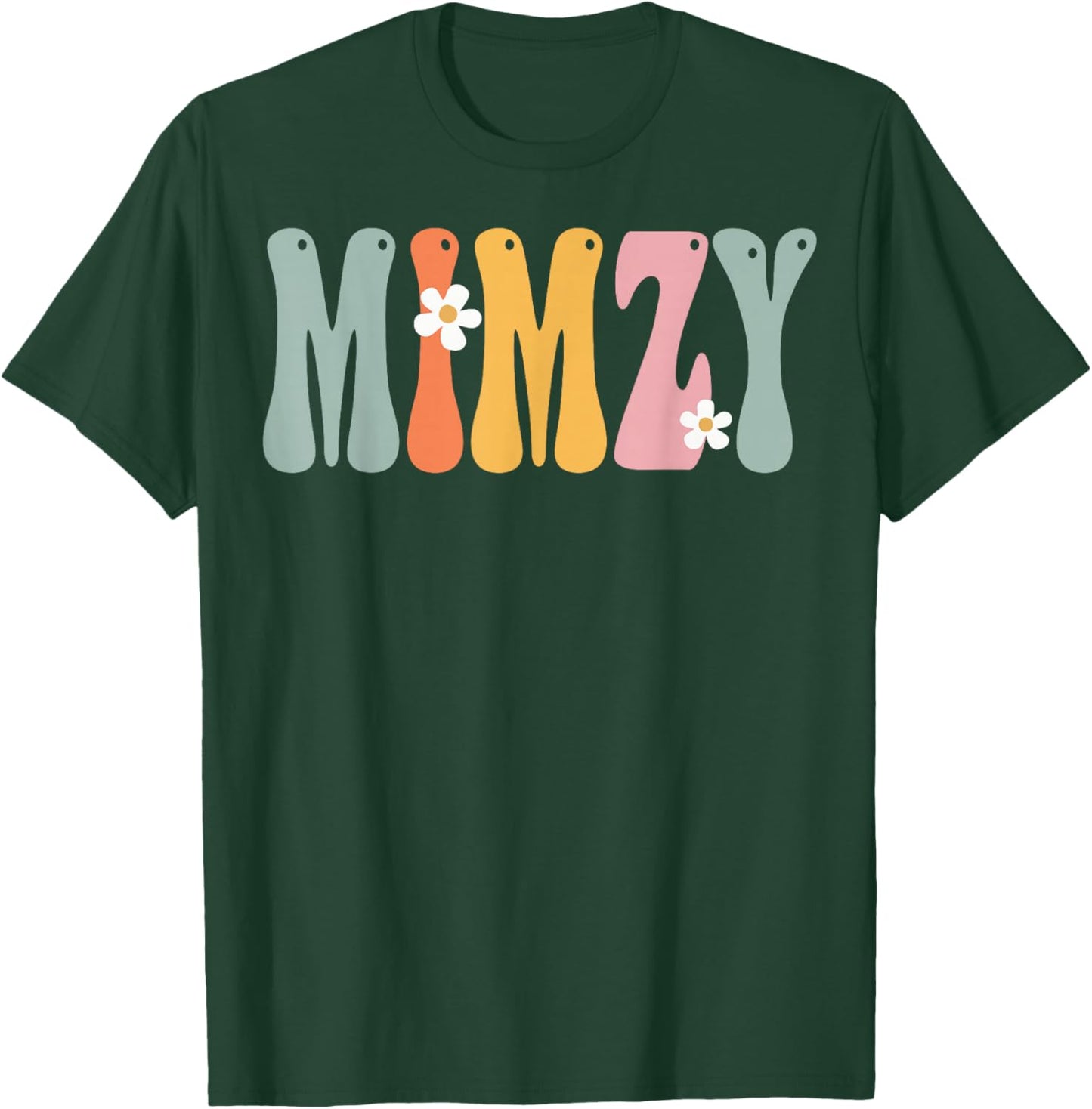 NorthPole Attire Retro Groovy Print Mom Cute Mother's Day Funny Grandma T-Shirt - T-Shirt | Forest