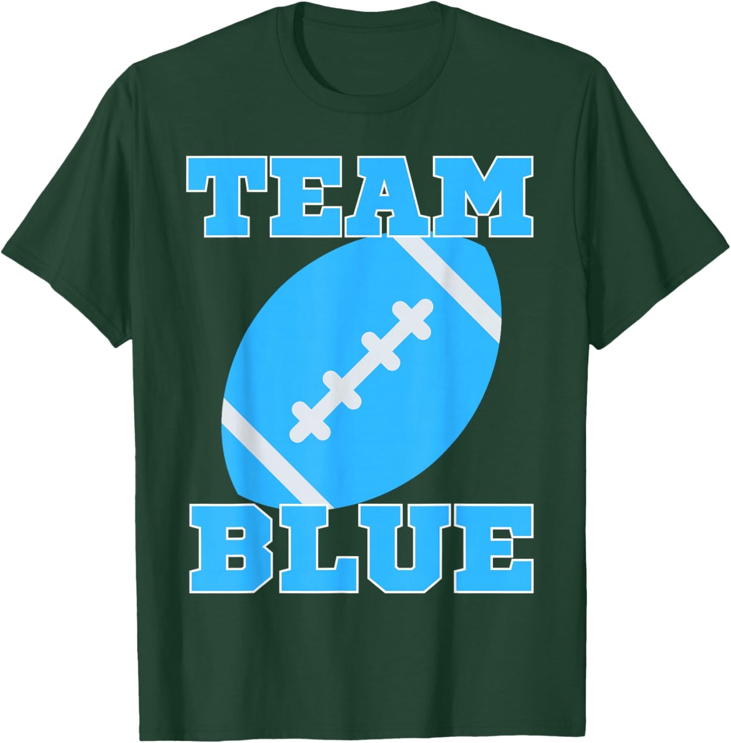 TEAM BLUE Gender Reveal Team Boy Football T-Shirt - T-Shirt | Forest