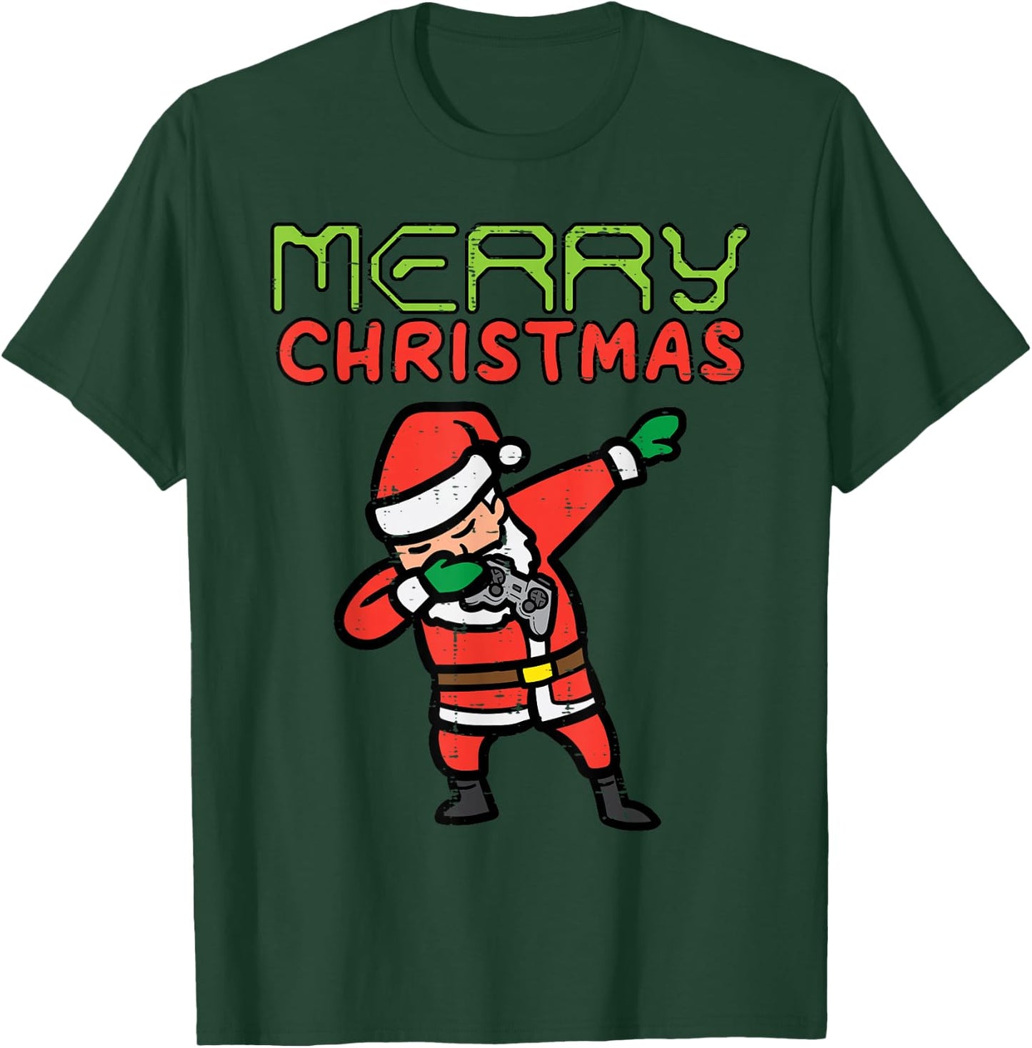 Merry Christmas Gamer Santa Dab Xmas Gaming Boys Kid Toddler T-Shirt - T-Shirt | Forest