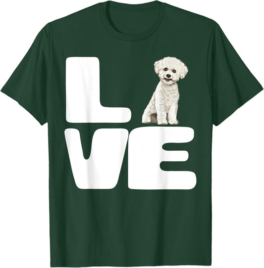 Love My Bichons Frise Dog Lover Gift Women T-Shirt - T-Shirt | Forest