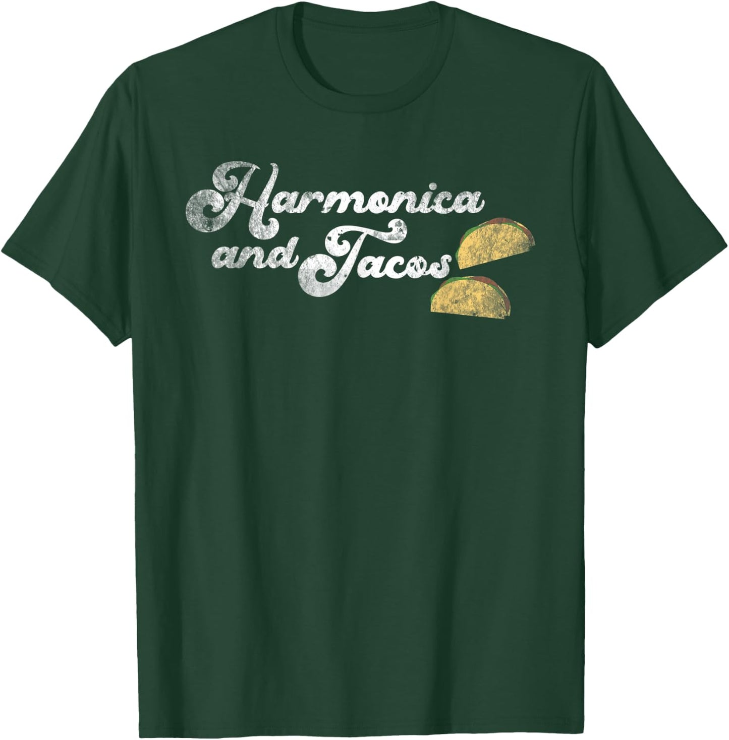 Harmonica And Tacos T-Shirt - T-Shirt | Forest
