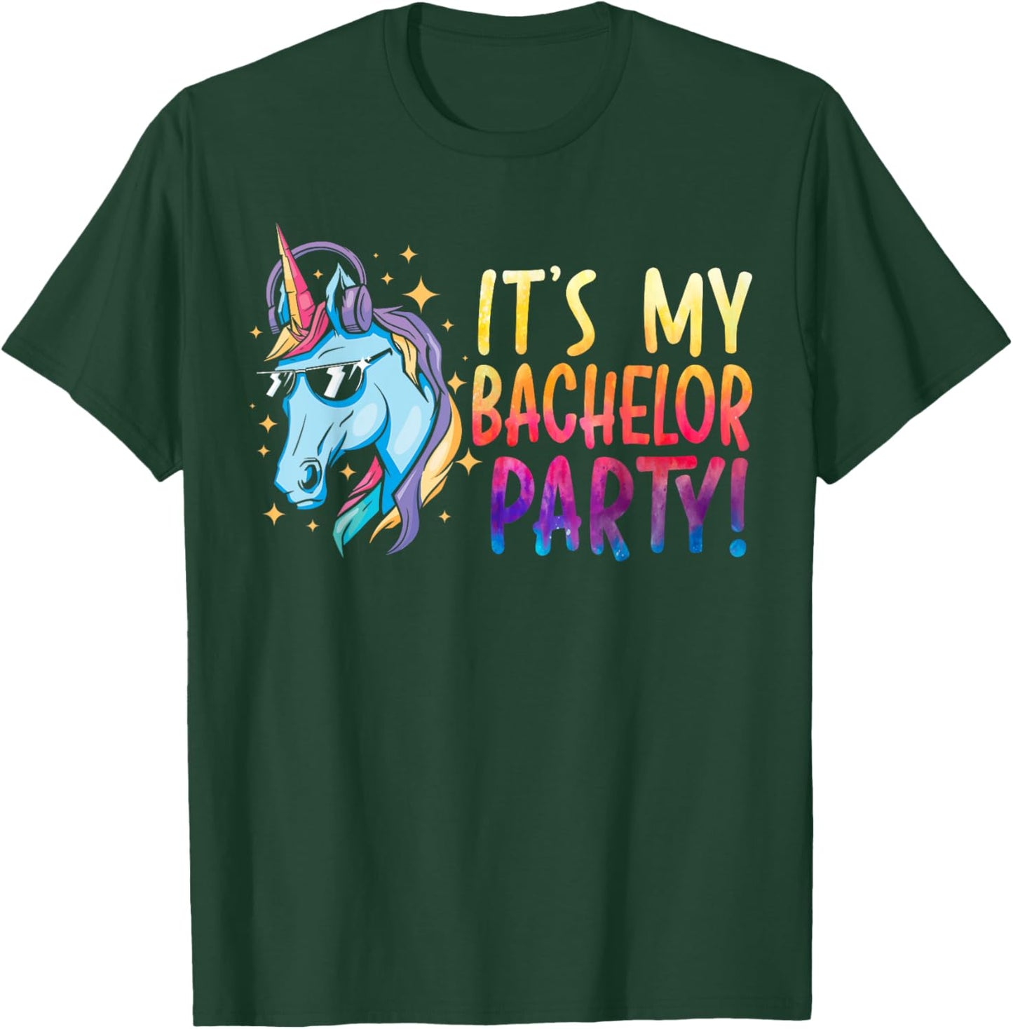 It's My Bachelor Party Unicorn Groom Marriage Wedding T-Shirt - T-Shirt | Forest