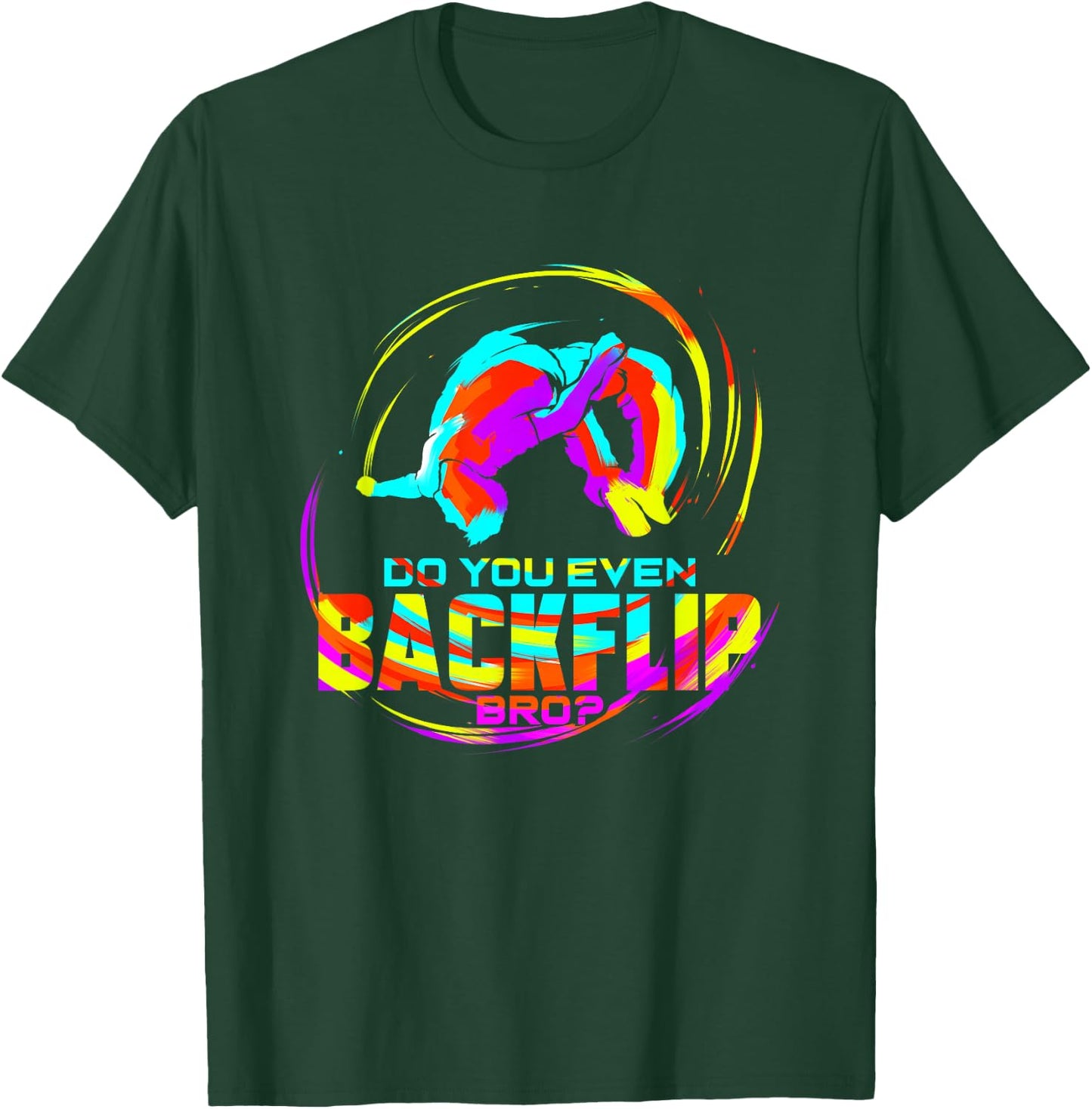 Parkour Runner Gift Traceur Reverse Salto Backflip T-Shirt - T-Shirt | Forest