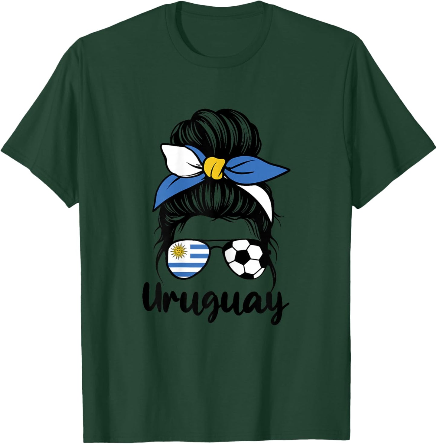Uruguay Flag Women Mujeres Proud Uruguayan Fans Supporters T-Shirt - T-Shirt | Forest