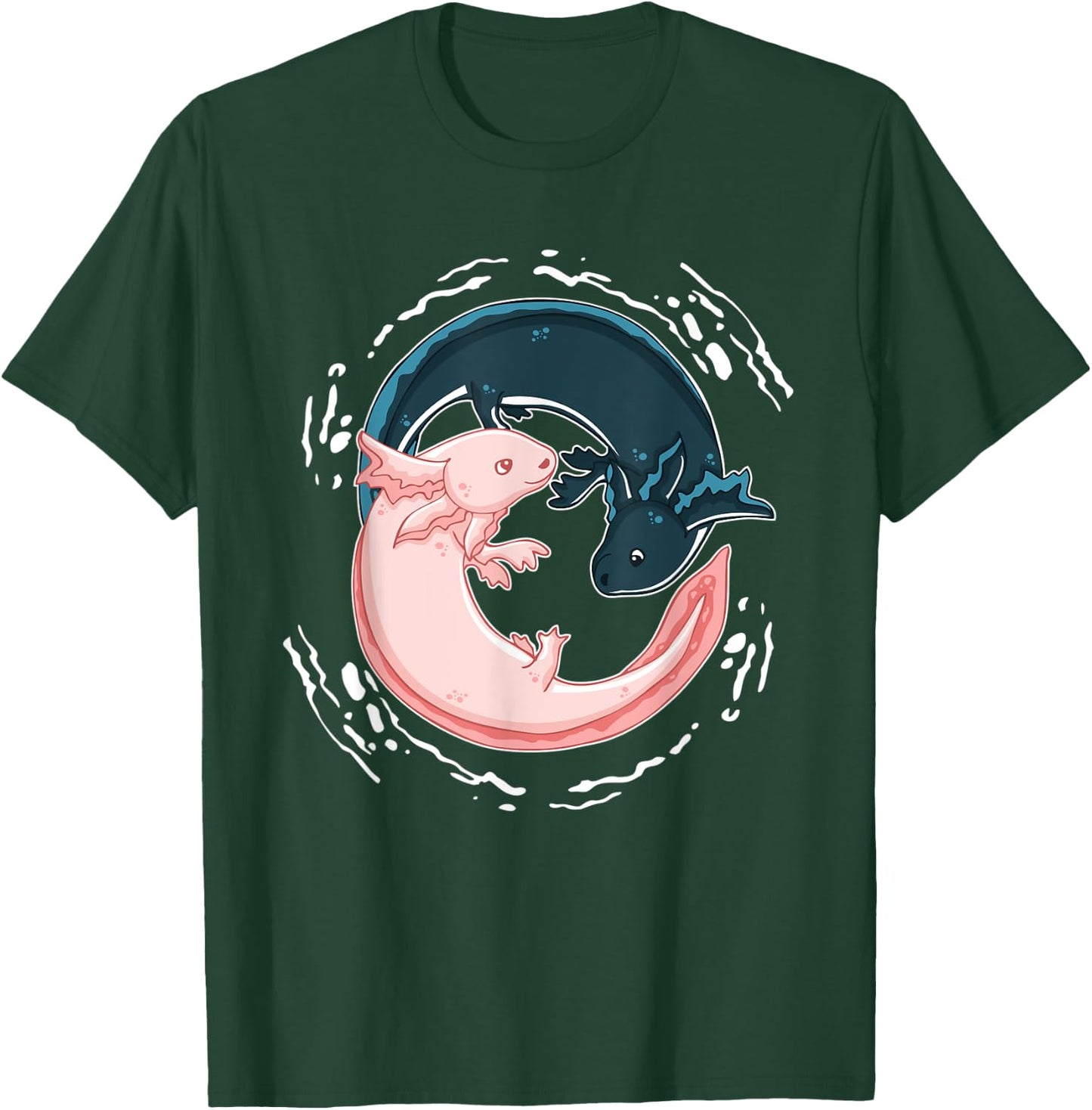 Yin Yang Axolotls Zen Axolotl Meditation Yoga Shirt T-Shirt - T-Shirt | Forest
