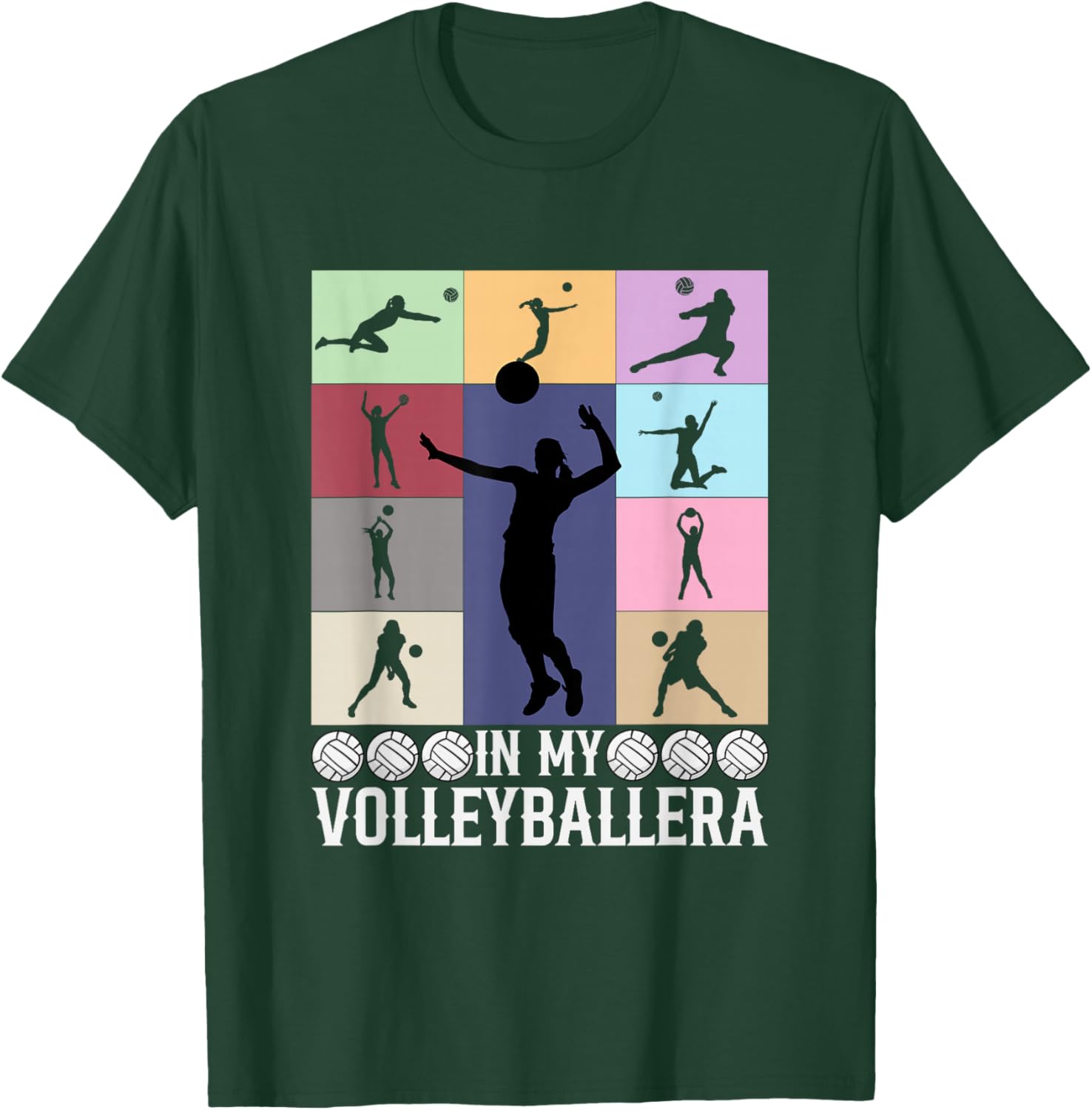 In My Volleyball Era Shirt Vintage Volleyball Sport Game Day T-Shirt - T-Shirt | Forest