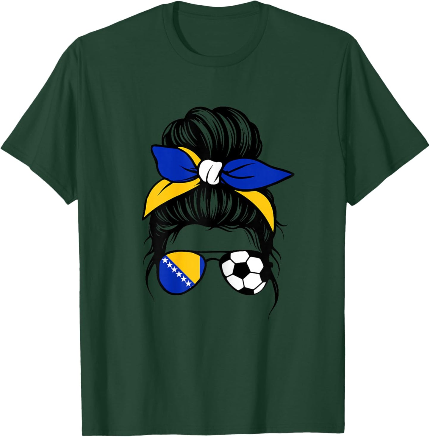 Bosnische Flagge Frauen Stolze Bosnien Fans Girls T-Shirt - T-Shirt | Forest