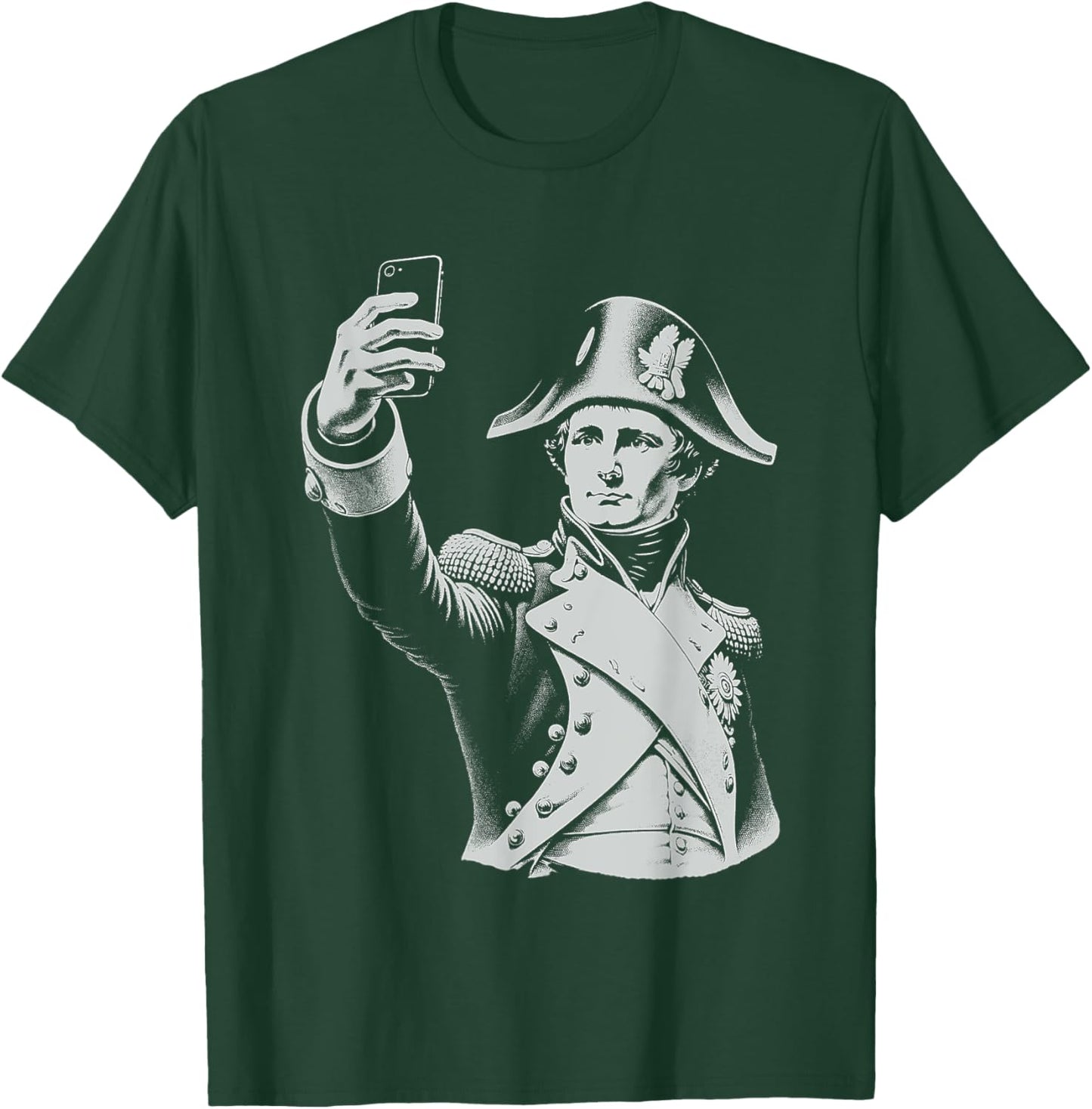 Funny Napoleon Bonaparte Taking a Selfie T-Shirt - T-Shirt | Forest