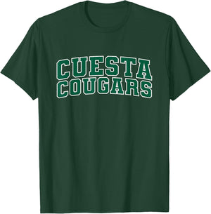 Cuesta College Cougars Apparel Sports Fan T-Shirt - T-Shirt | Forest