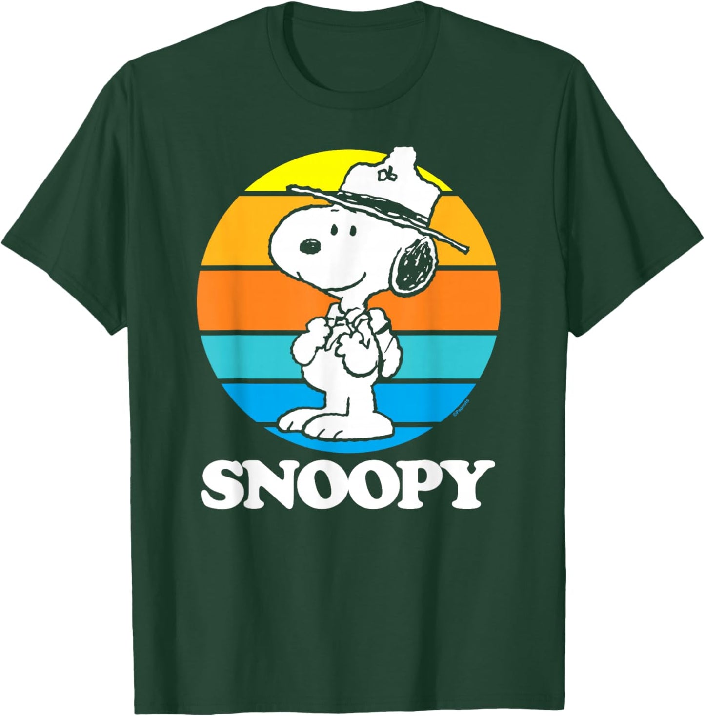 Peanuts - Snoopy Beagle Scout Sunset T-Shirt - T-Shirt | Forest
