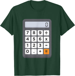 Funny Accountant Halloween Costume Outfit Math Calculator T-Shirt - T-Shirt | Forest