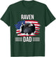 Bird US Flag 4th Of July Father's Day Raven Dad T-Shirt - T-Shirt | Forest