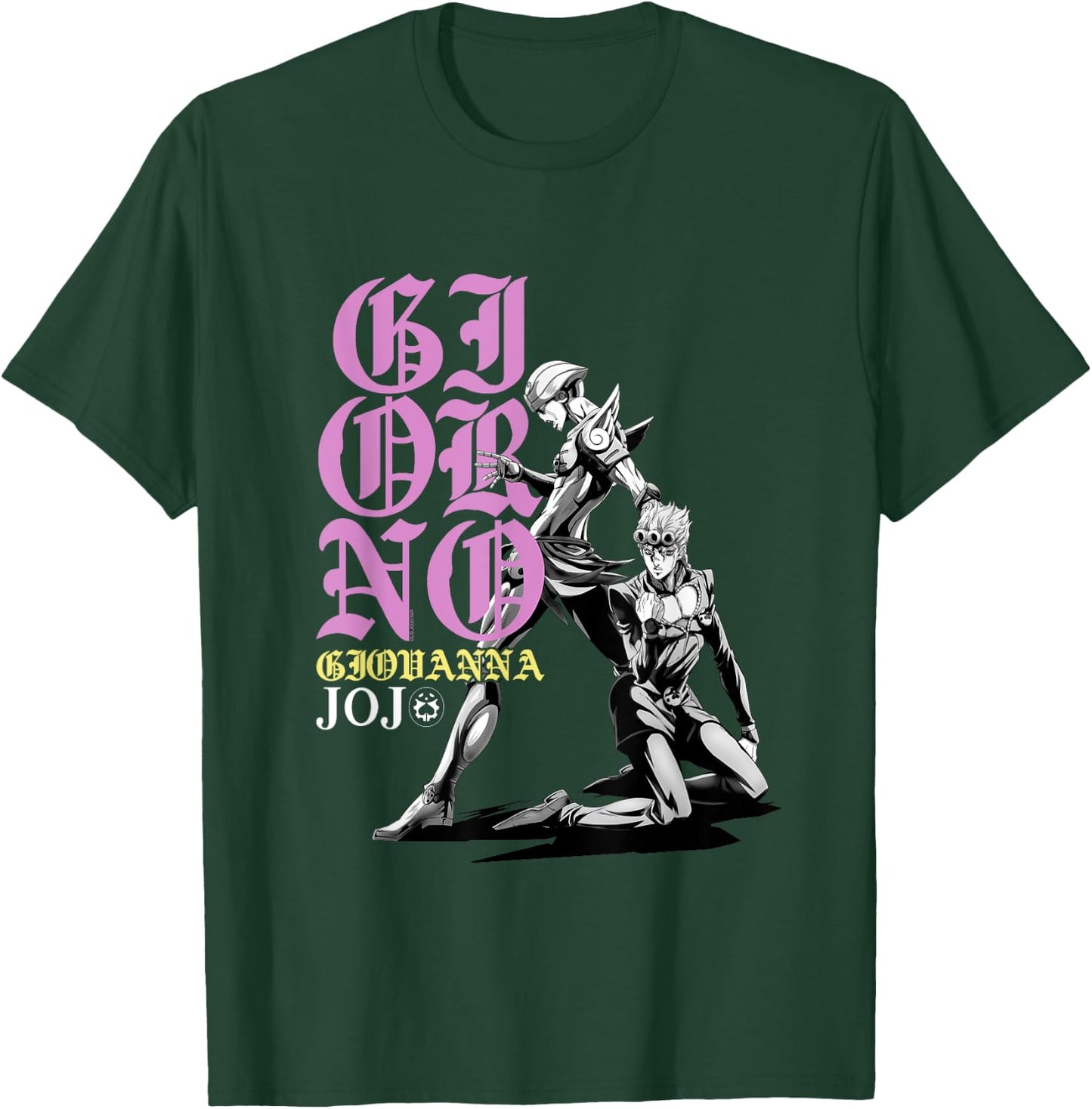 JoJo's Bizarre Adventure Giorno & Golden Wind Pose Anime T-Shirt - T-Shirt | Forest