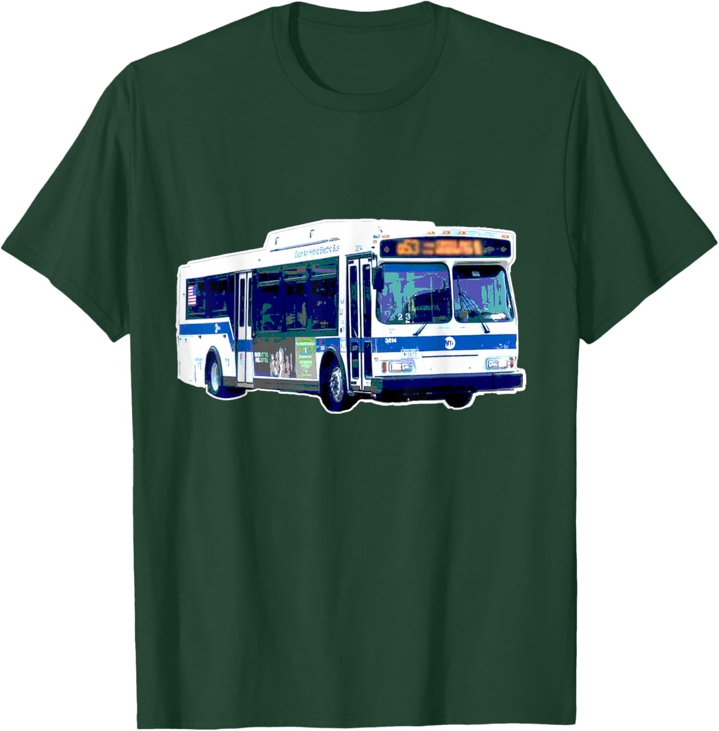 Empire State NY Co Funky Retro NYC MTA Bus Transit Driver New York City T-Shirt - T-Shirt | Forest