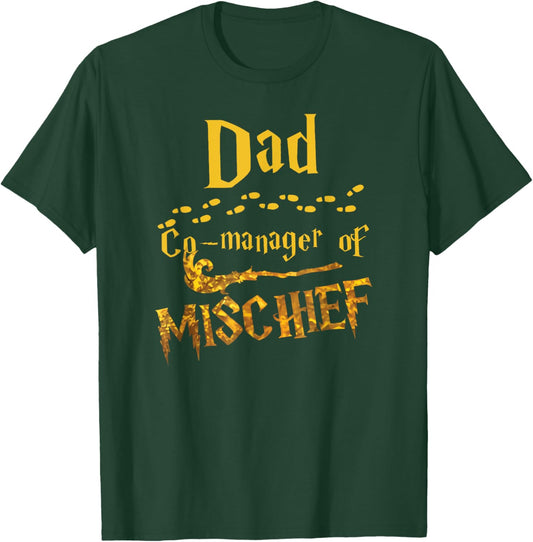 Magical Dad Manager of Mischief Birthday Family Matching T-Shirt - T-Shirt | Forest