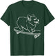 Corgi Skateboarding Outline Line Drawing Skater Corgi Dog T-Shirt - T-Shirt | Forest