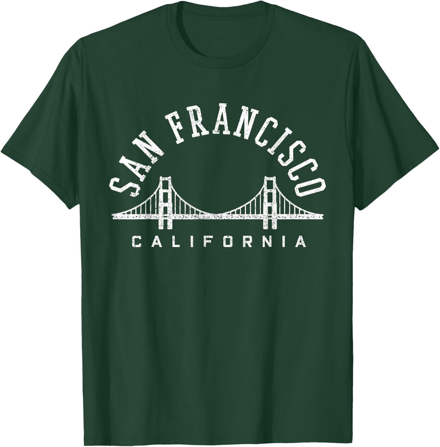San Francisco California Souvenir of The Golden Gate Bridge T-Shirt - T-Shirt | Forest