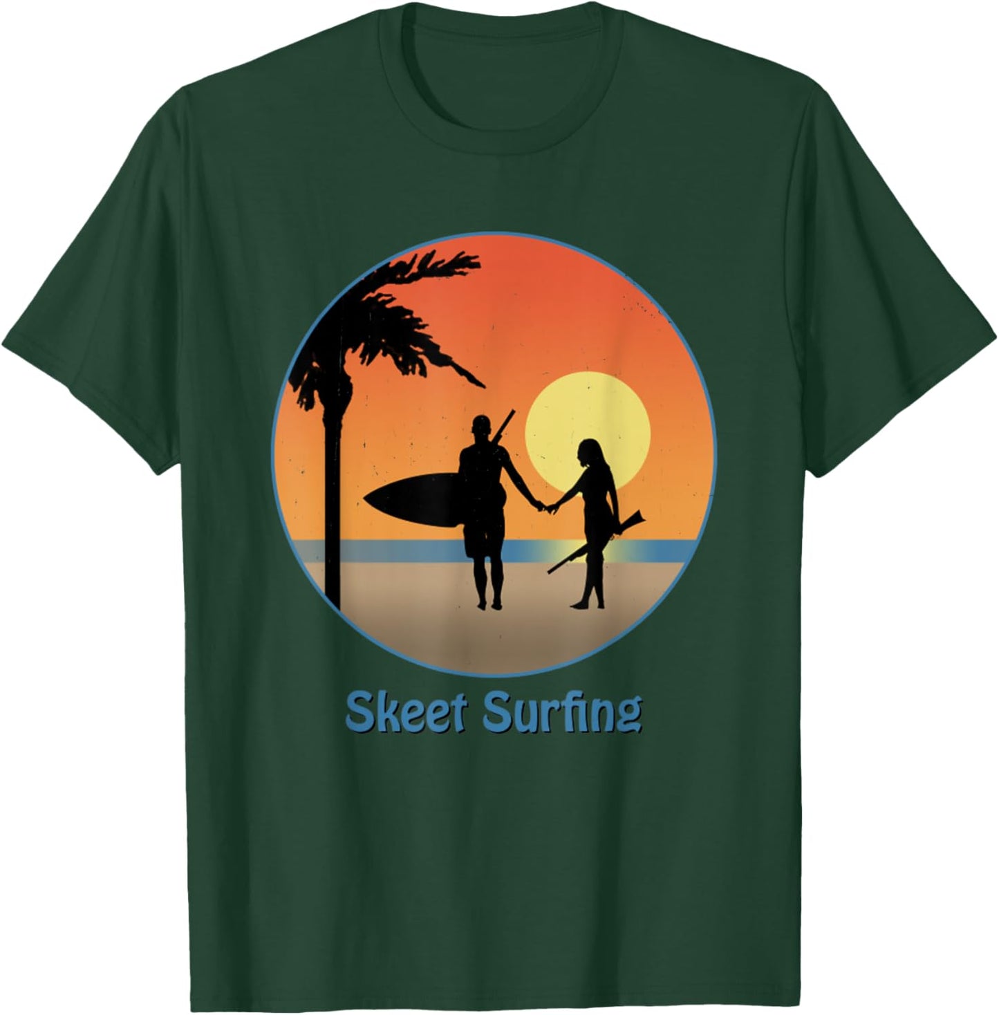 Skeet Surfing Top Secret Vintage Sunset Beach Women T-Shirt - T-Shirt | Forest