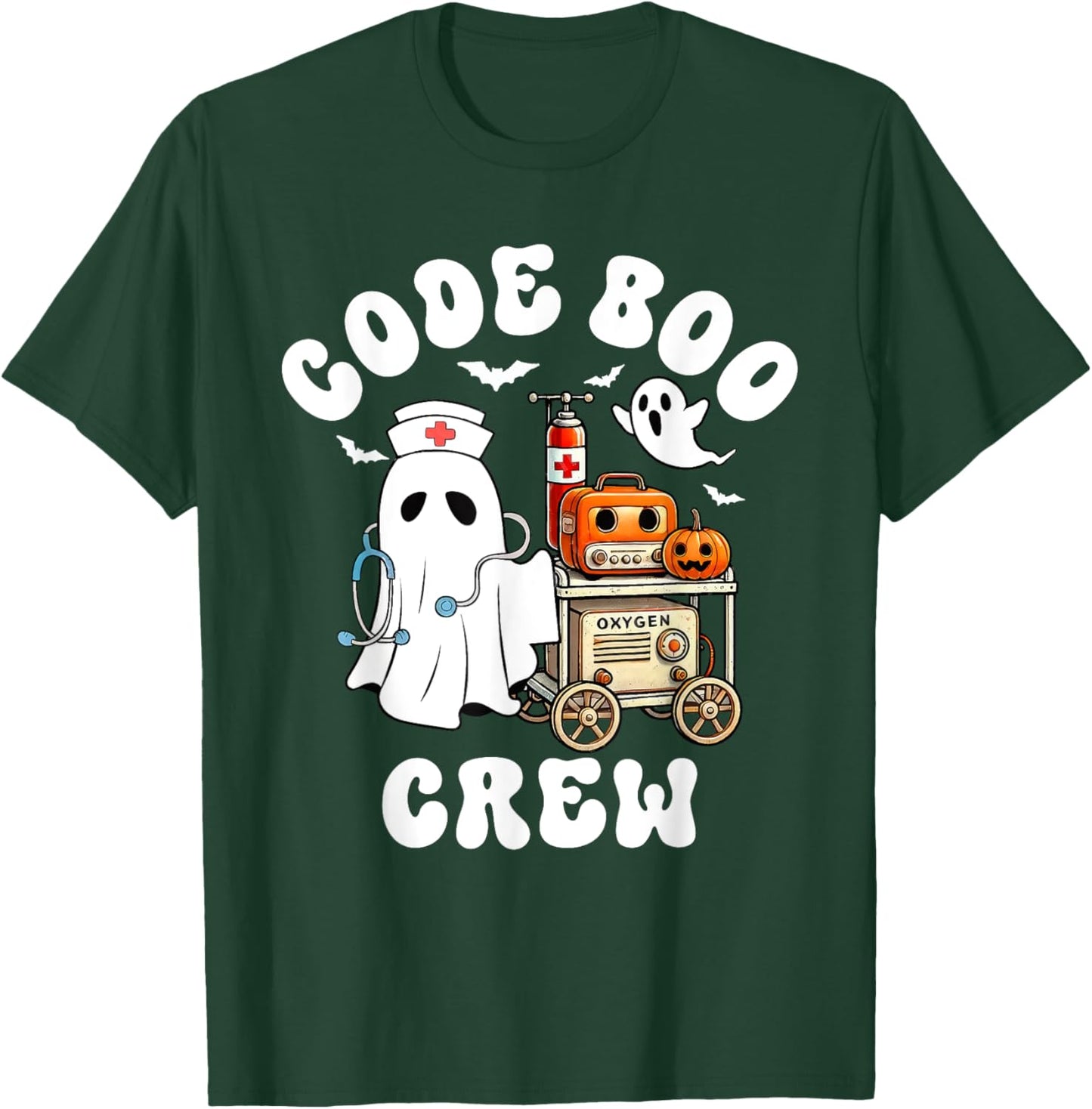 Code Boo Crew Outfit Funny Ghost Halloween Costume T-Shirt - T-Shirt | Forest