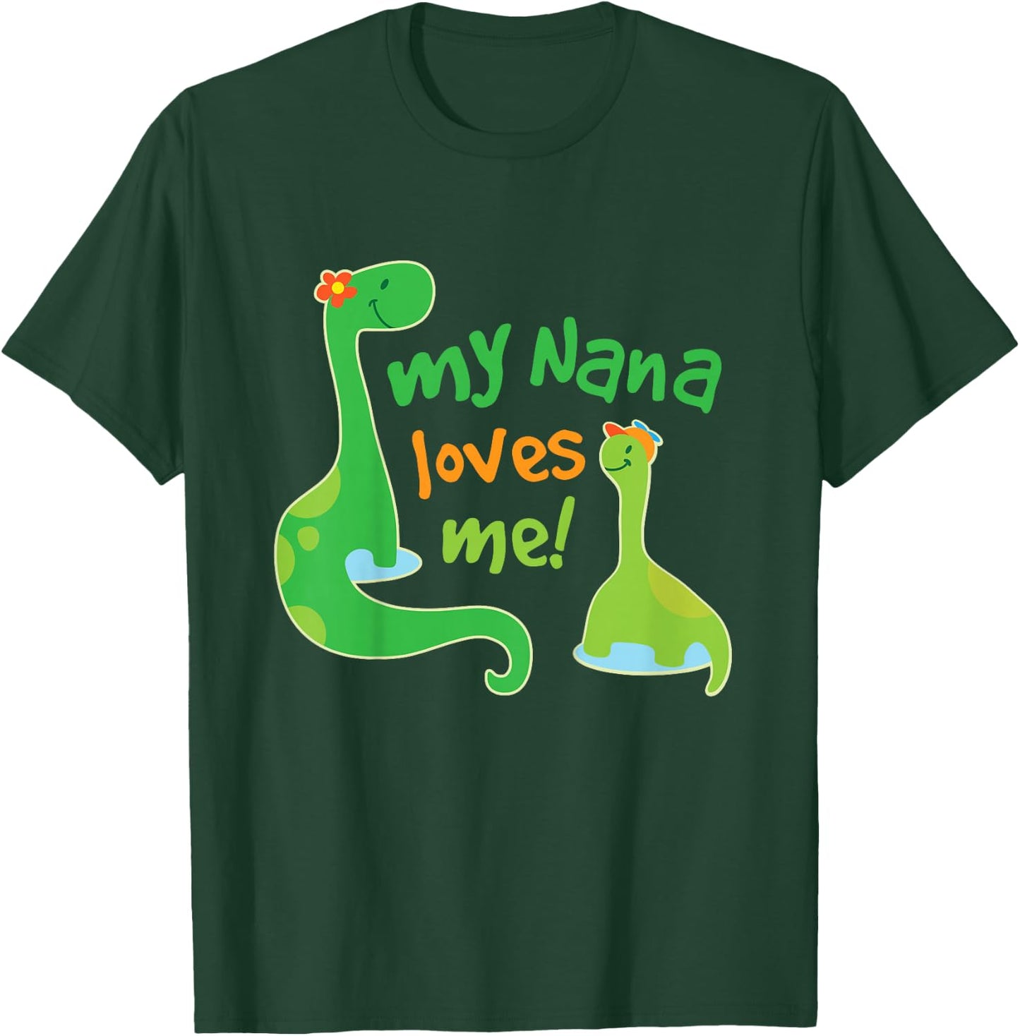Kids Nana Loves Me Grandson T-Shirt - T-Shirt | Forest