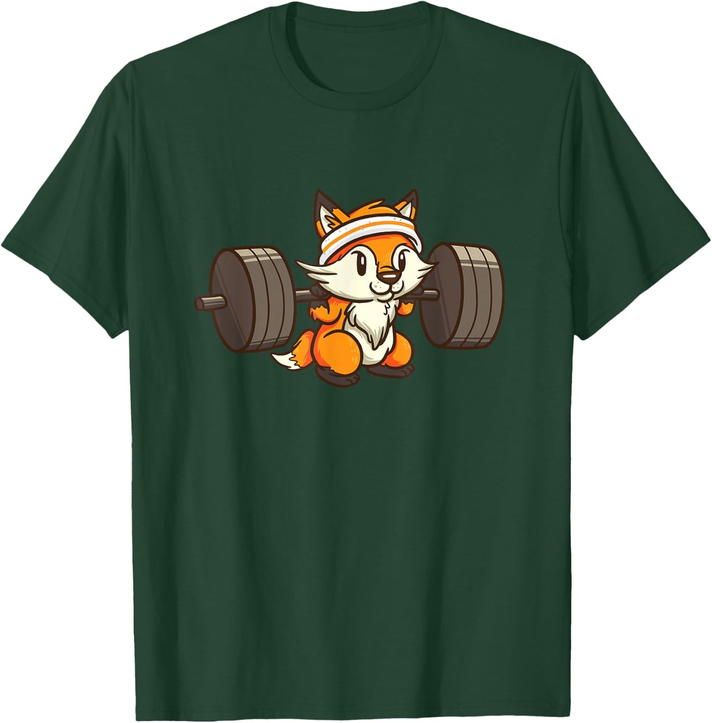 Fox Deadlift Powerlifting Weightlifting Gym Lovers Gift T-Shirt - T-Shirt | Forest