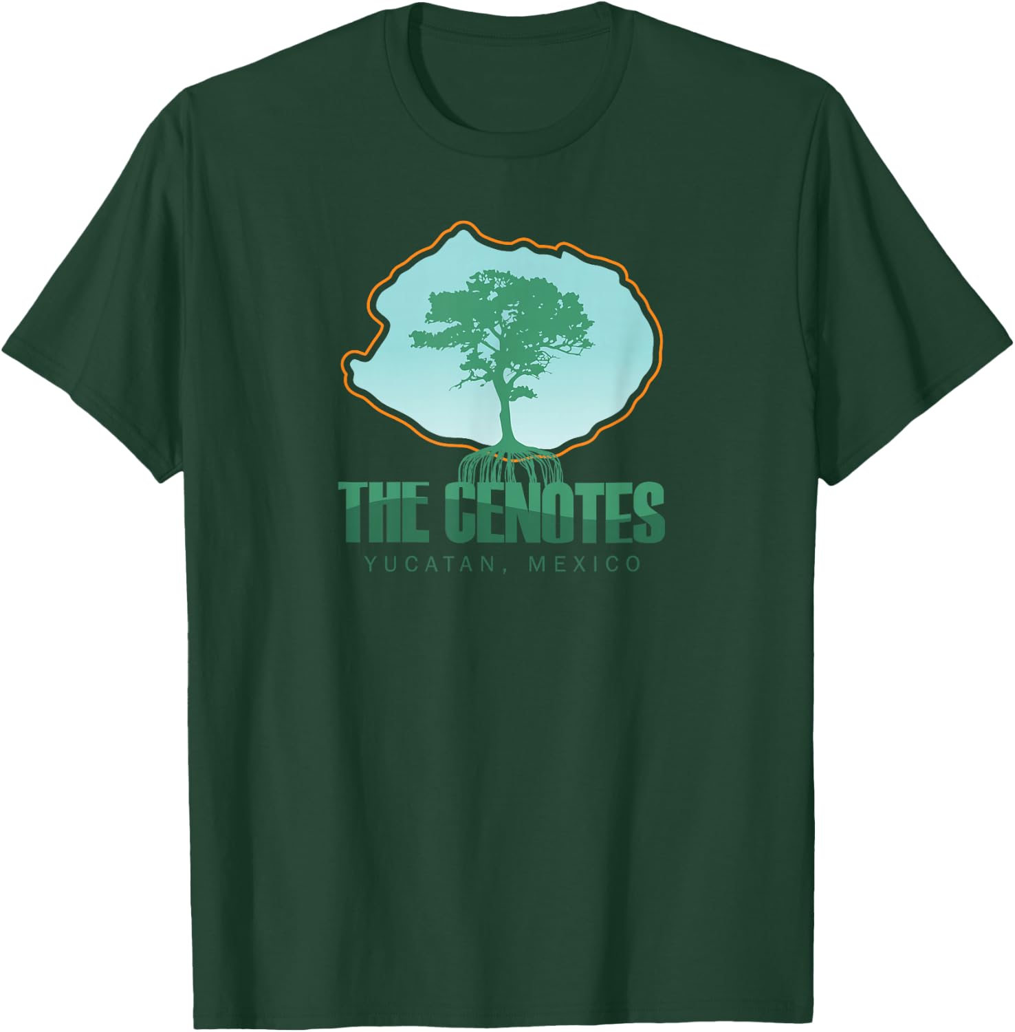 The Cenotes - Yucatan, Mexico T-Shirt - T-Shirt | Forest