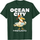 OCEAN CITY MARYLAND Surf Vacation Sunset Surfing Travel T-Shirt - T-Shirt | Forest