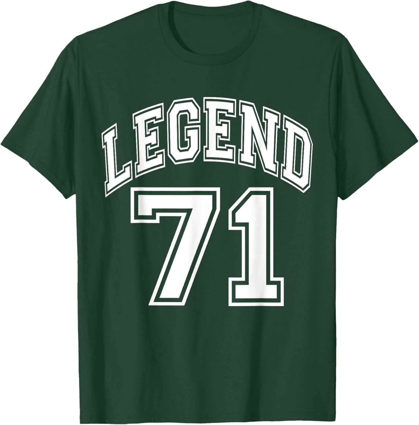 Legend 71 Years Old Number Team 71st Birthday Graphic T-Shirt - T-Shirt | Forest