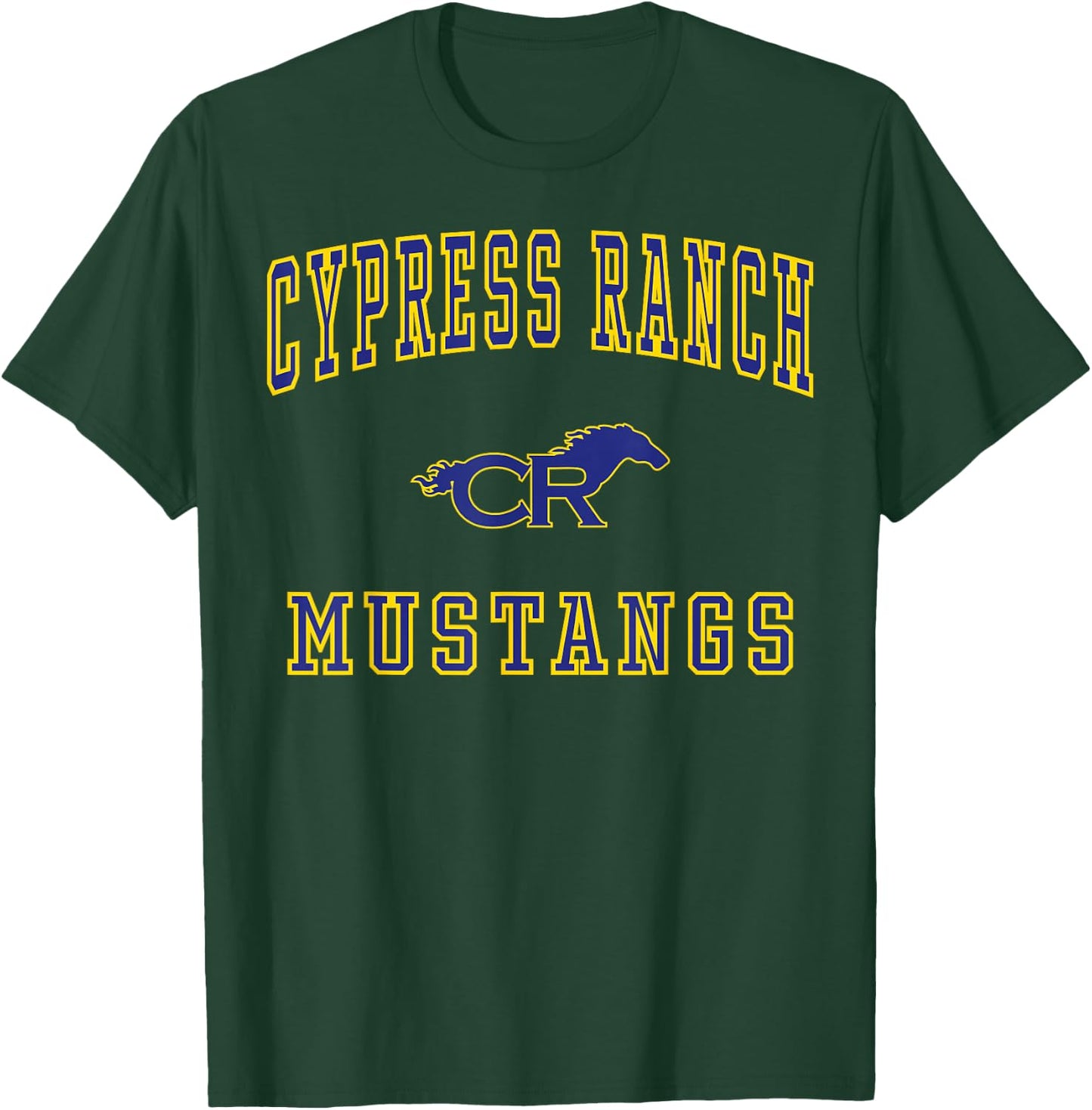 Cypress Ranch High School Mustangs C1 T-Shirt - T-Shirt | Forest