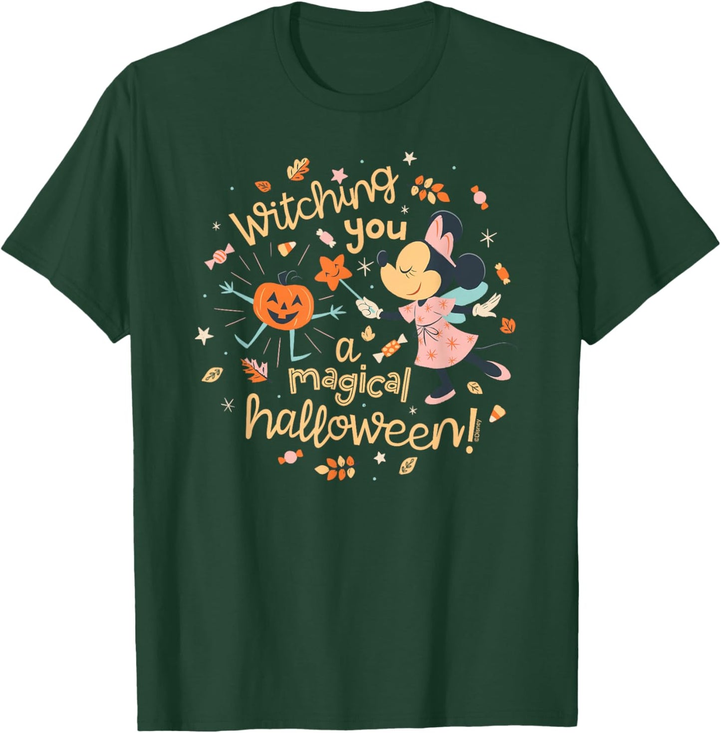 Disney Minnie Mouse Witching You a Magical Halloween! T-Shirt - T-Shirt | Forest