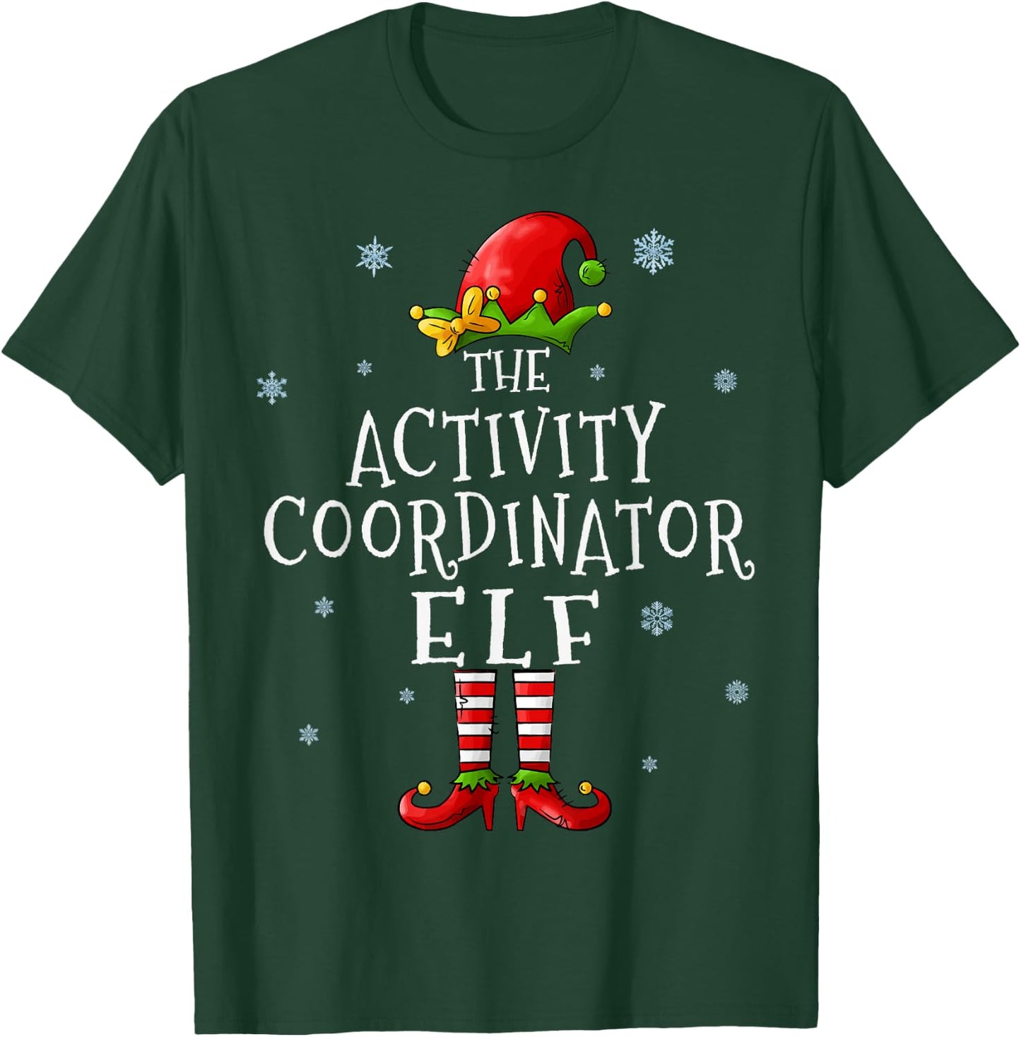 Activity Coordinator Elf Funny Groupe Matching Christmas T-Shirt - T-Shirt | Forest