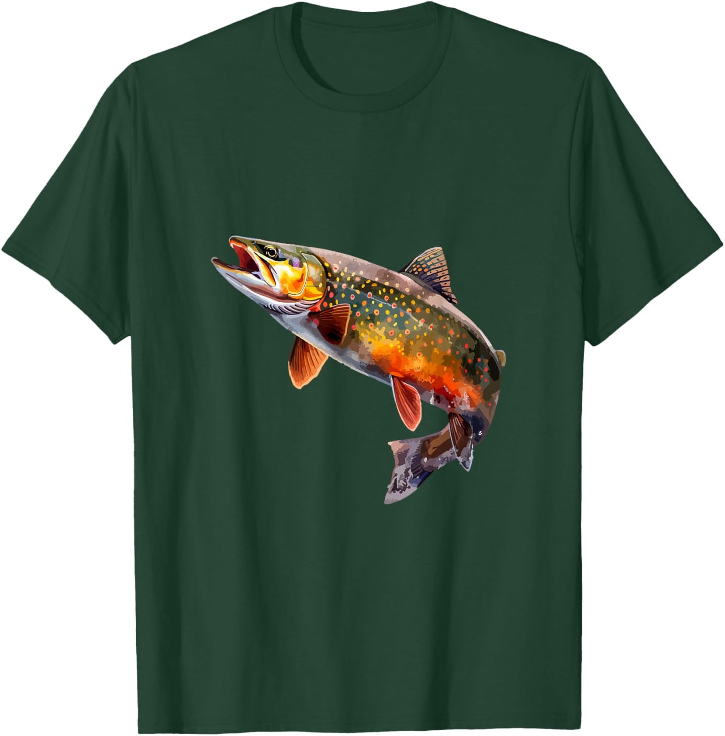 Speckled Brook trout graphic T-Shirt - T-Shirt | Forest
