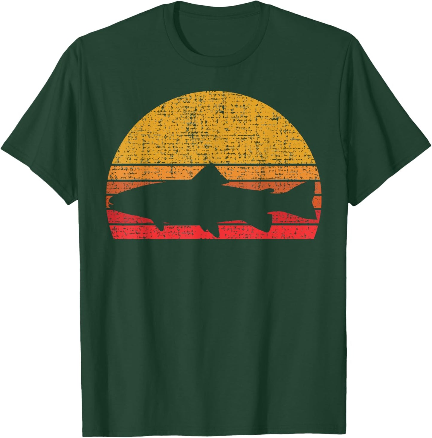 Steelhead Fishing Retro Trout Fisherman T-Shirt - T-Shirt | Forest