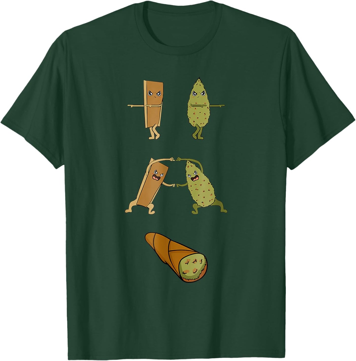 Funny Ganja Blunt Anime Weed T-Shirt - T-Shirt | Forest