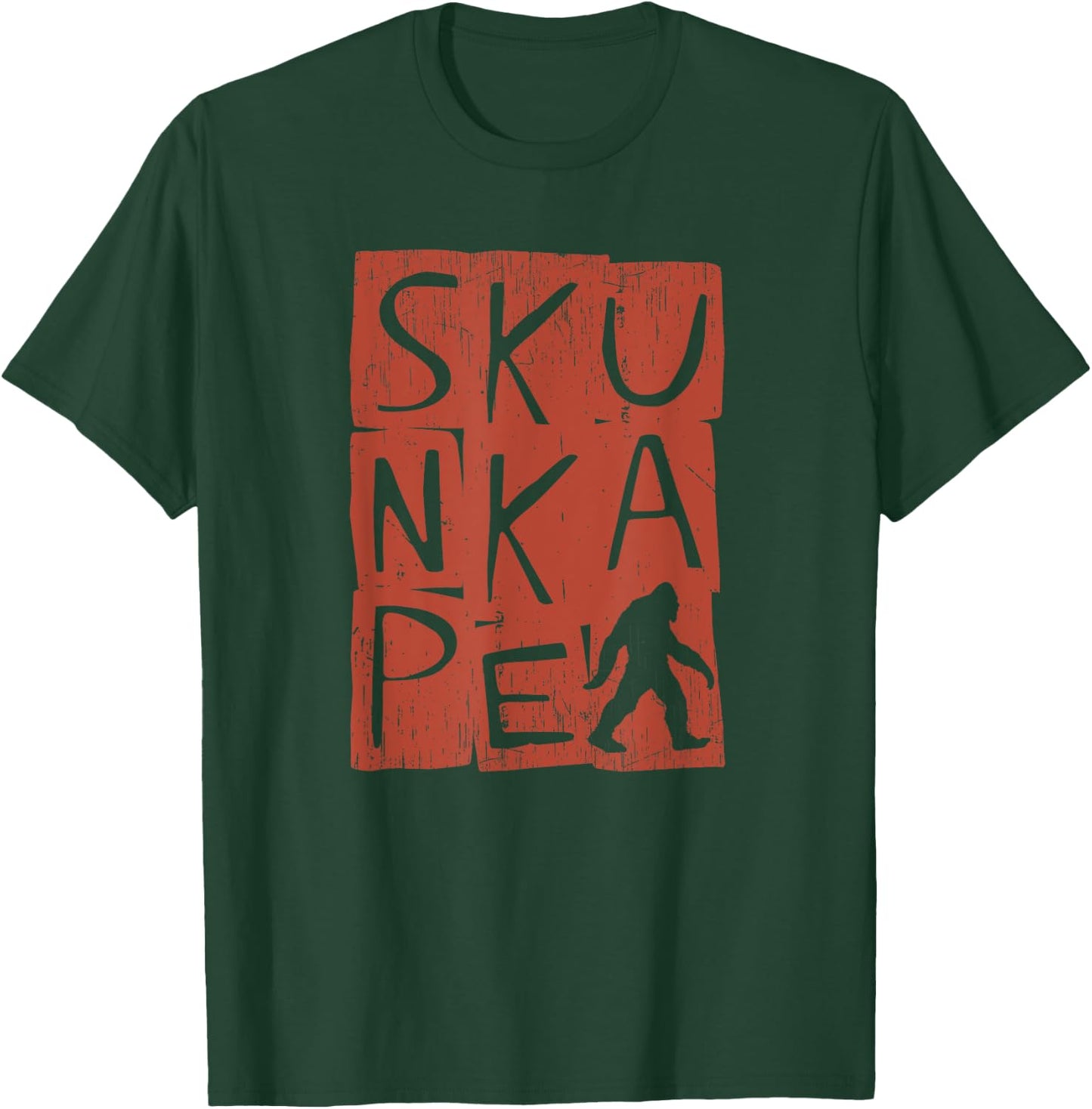 Skunk Ape - Sasquatch Florida Bigfoot Grunge Cryptid T-Shirt - T-Shirt | Forest