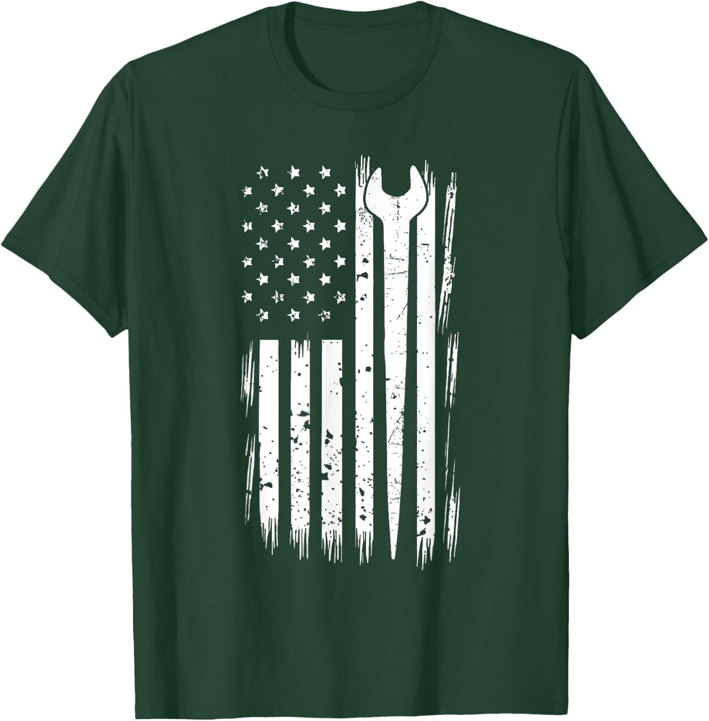 Ironworker - USA Flag Ironworking Worker Rodbuster T-Shirt - T-Shirt | Forest