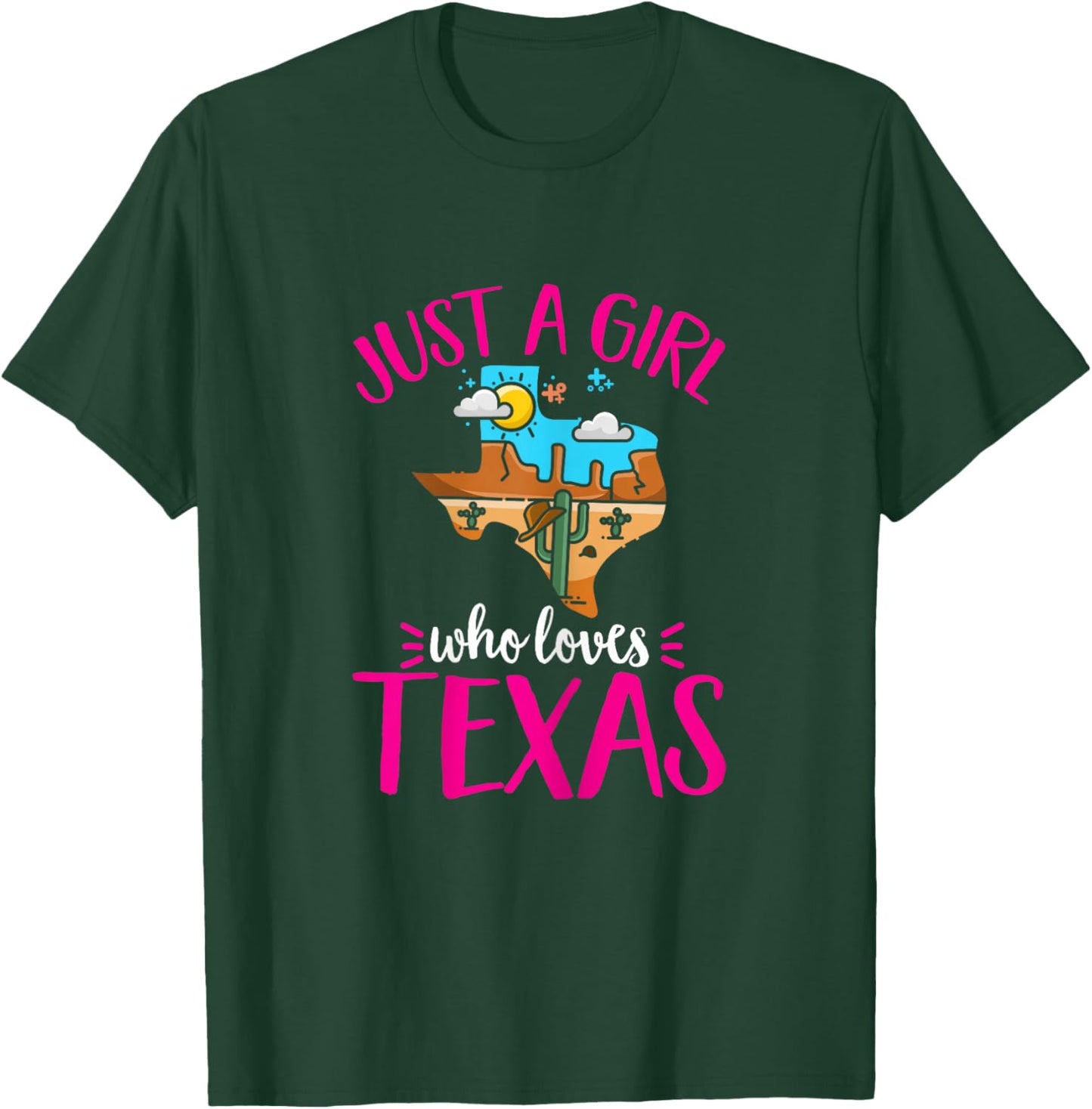 Texas Home Love Texan Girl Who Loves Her Texas T-Shirt - T-Shirt | Forest