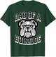 Dad of a Bulldog Football Game Day Print Dad Black Bulldogs T-Shirt - T-Shirt | Forest