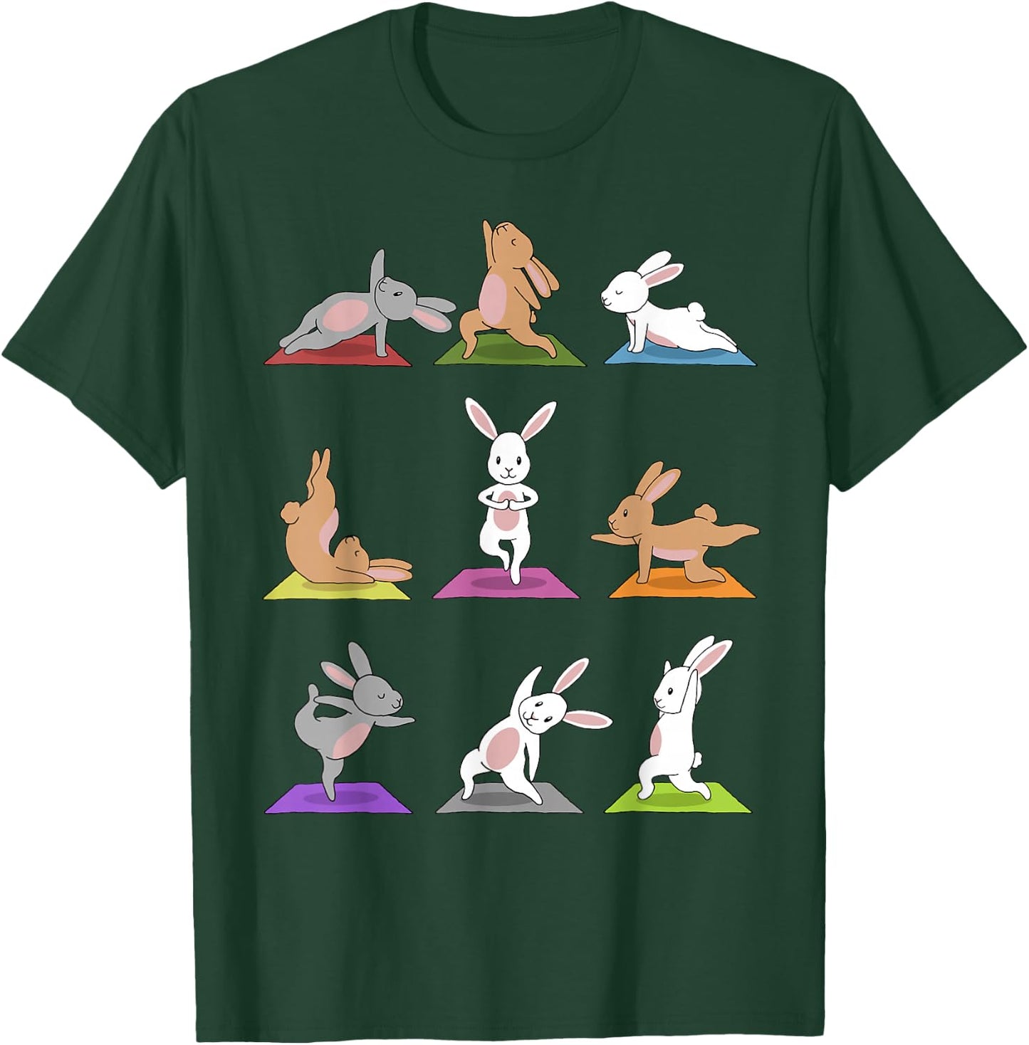 Bunny Yoga Funny Rabbits in Yoga Poses Sports T-Shirt - T-Shirt | Forest