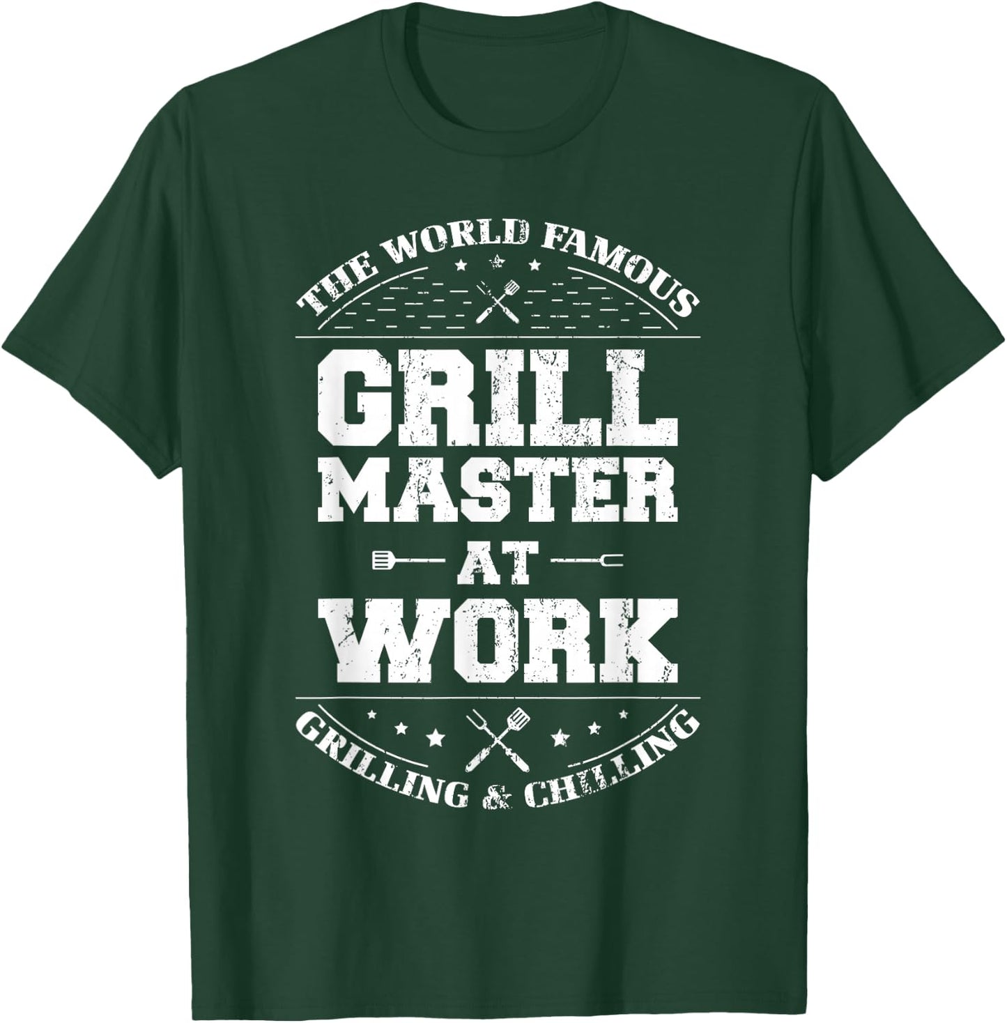 Funny Grill Master BBQ Chef Smoked Meat Lover Gift Barbecue T-Shirt - T-Shirt | Forest