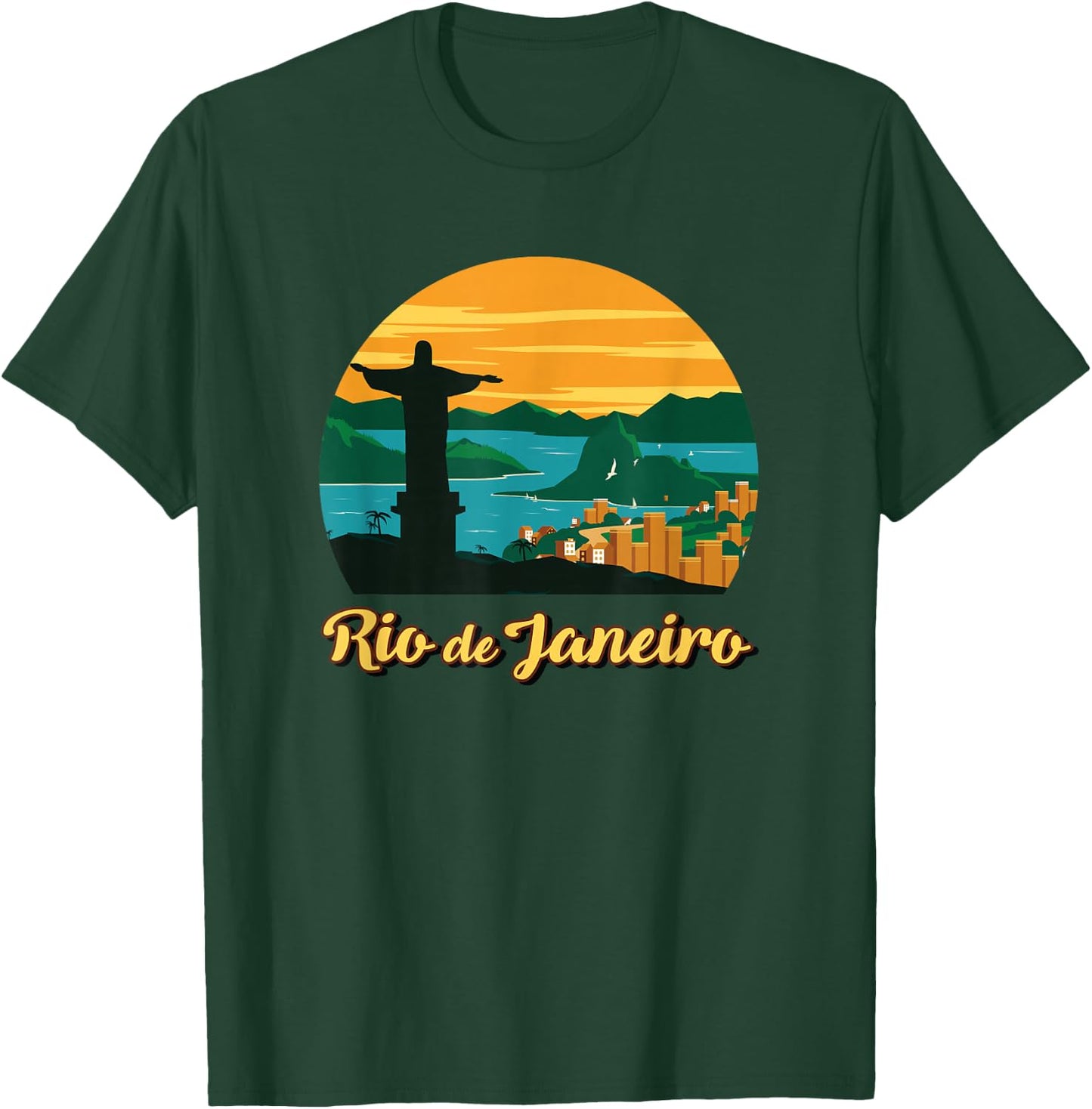 Rio De Janeiro Brazil Beach Surf Ocean Brazilian Island Bay T-Shirt - T-Shirt | Forest